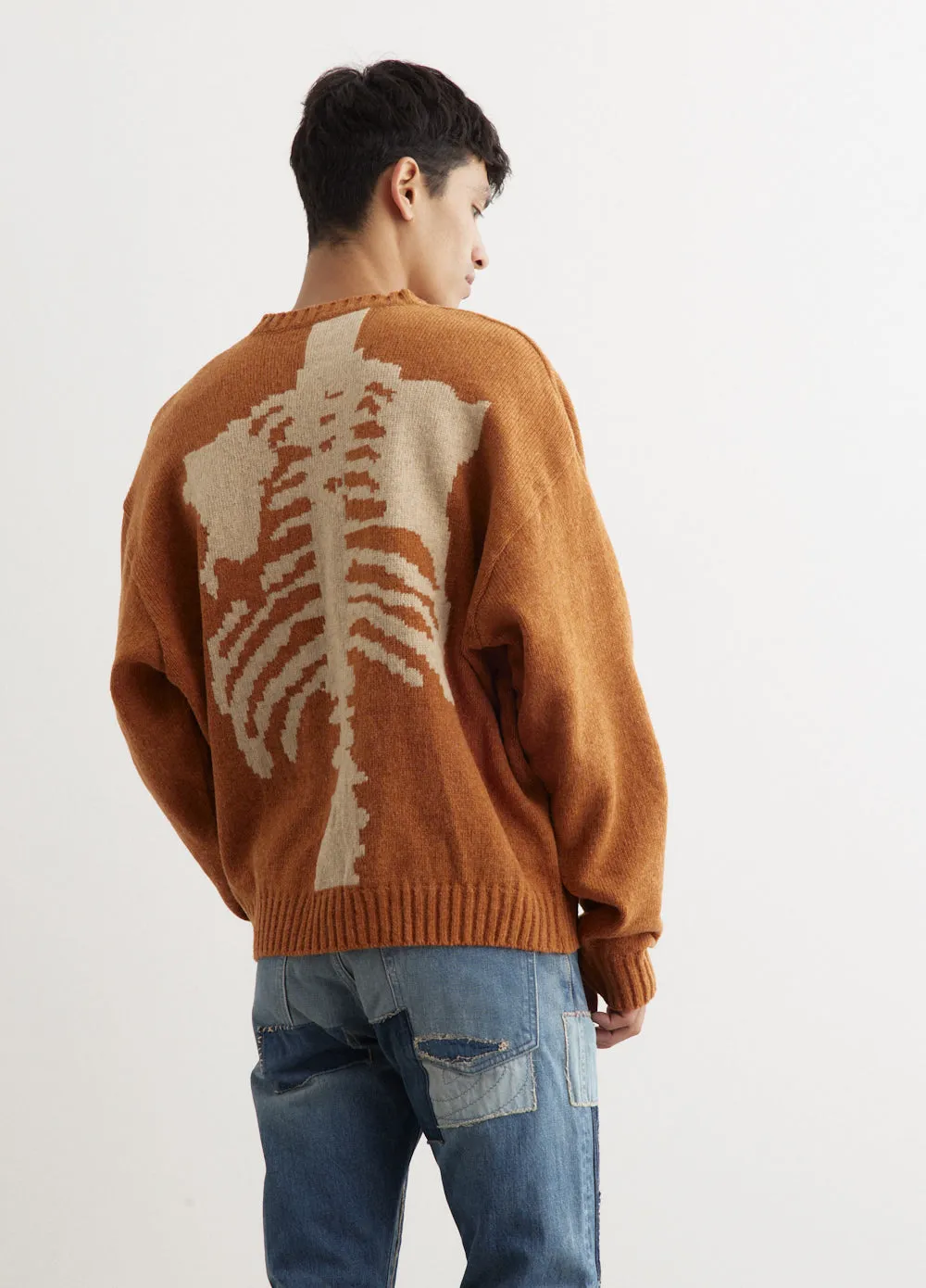 5G Wool BONE Crew Sweater
