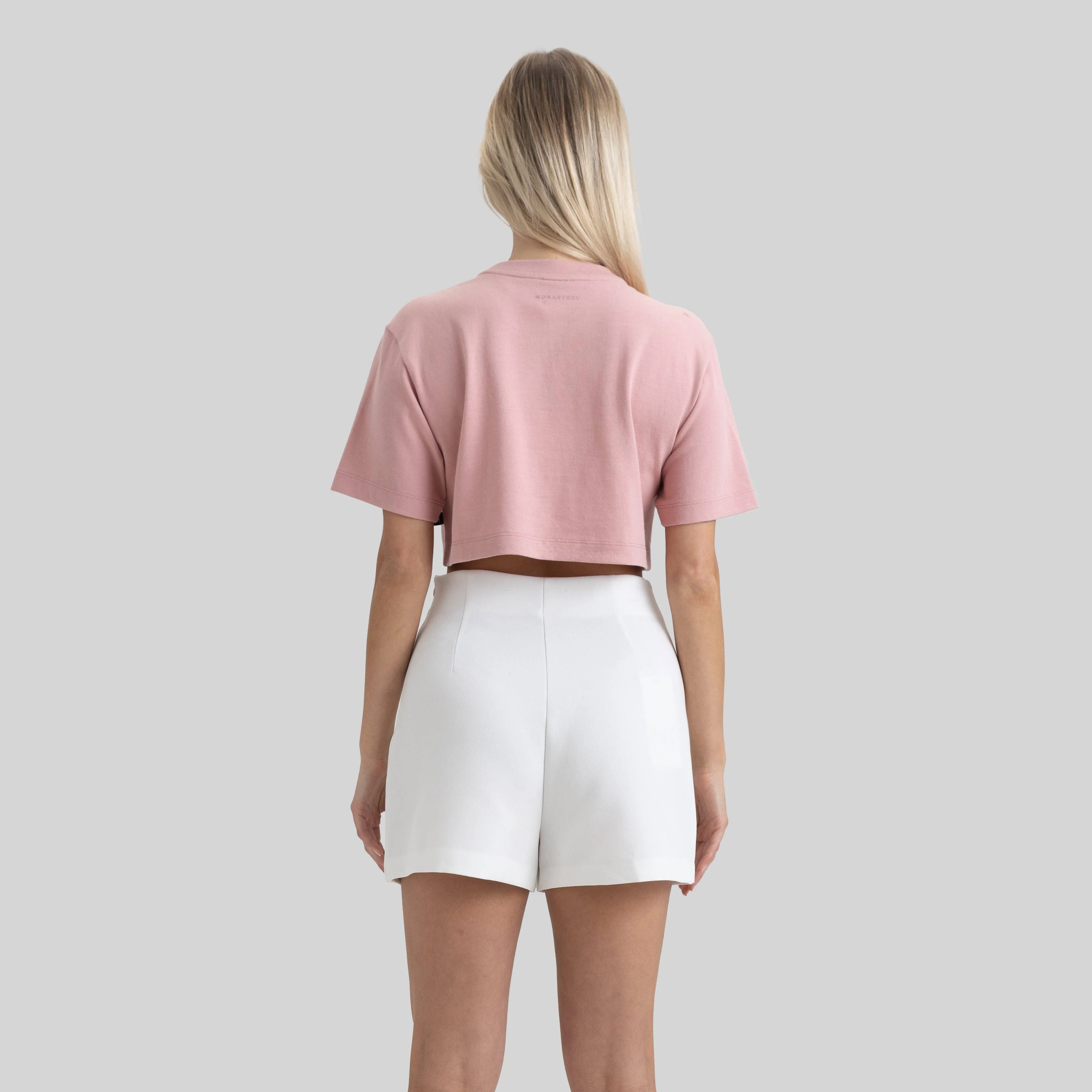 ALAIN CROP TOP BRIDAL ROSE