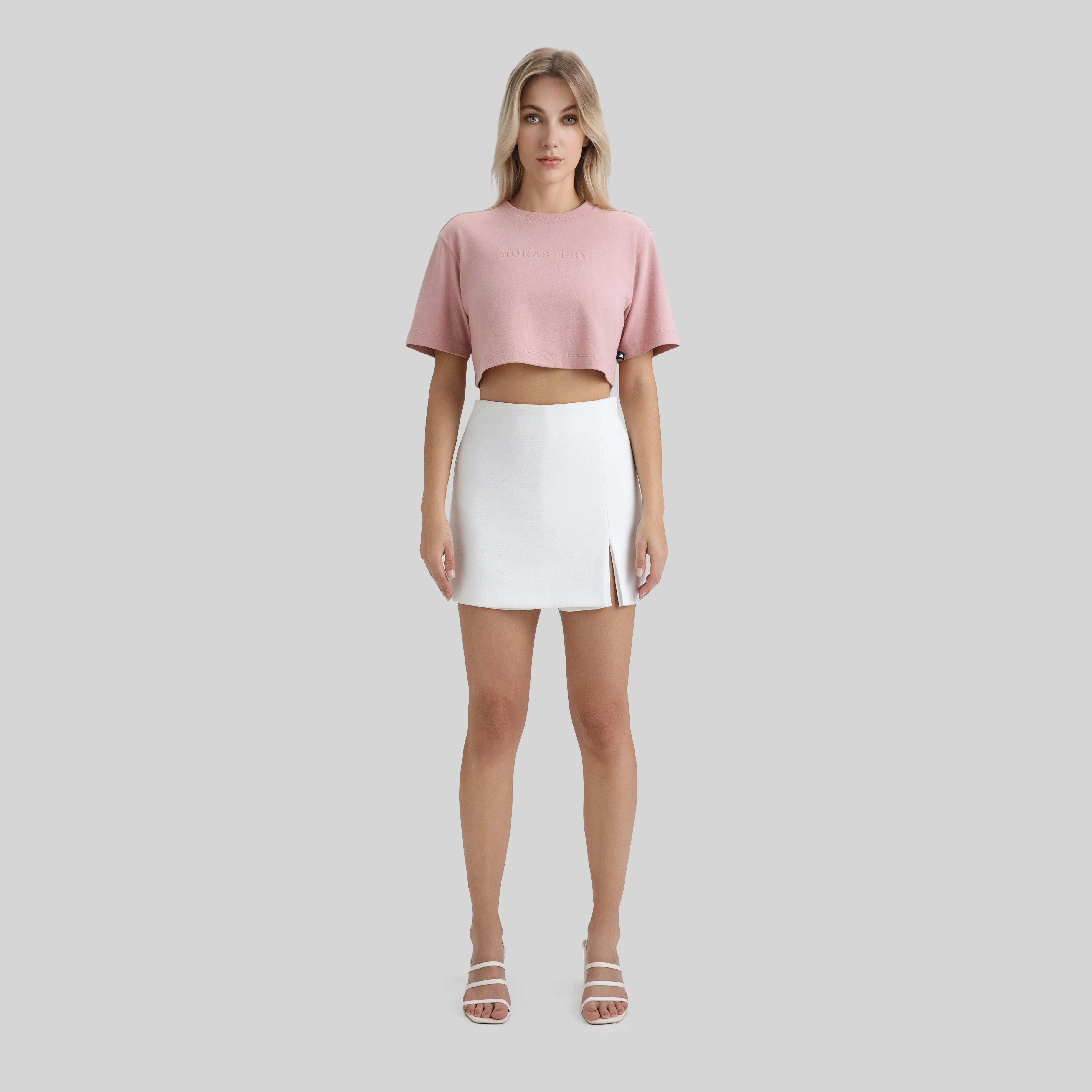 ALAIN CROP TOP BRIDAL ROSE