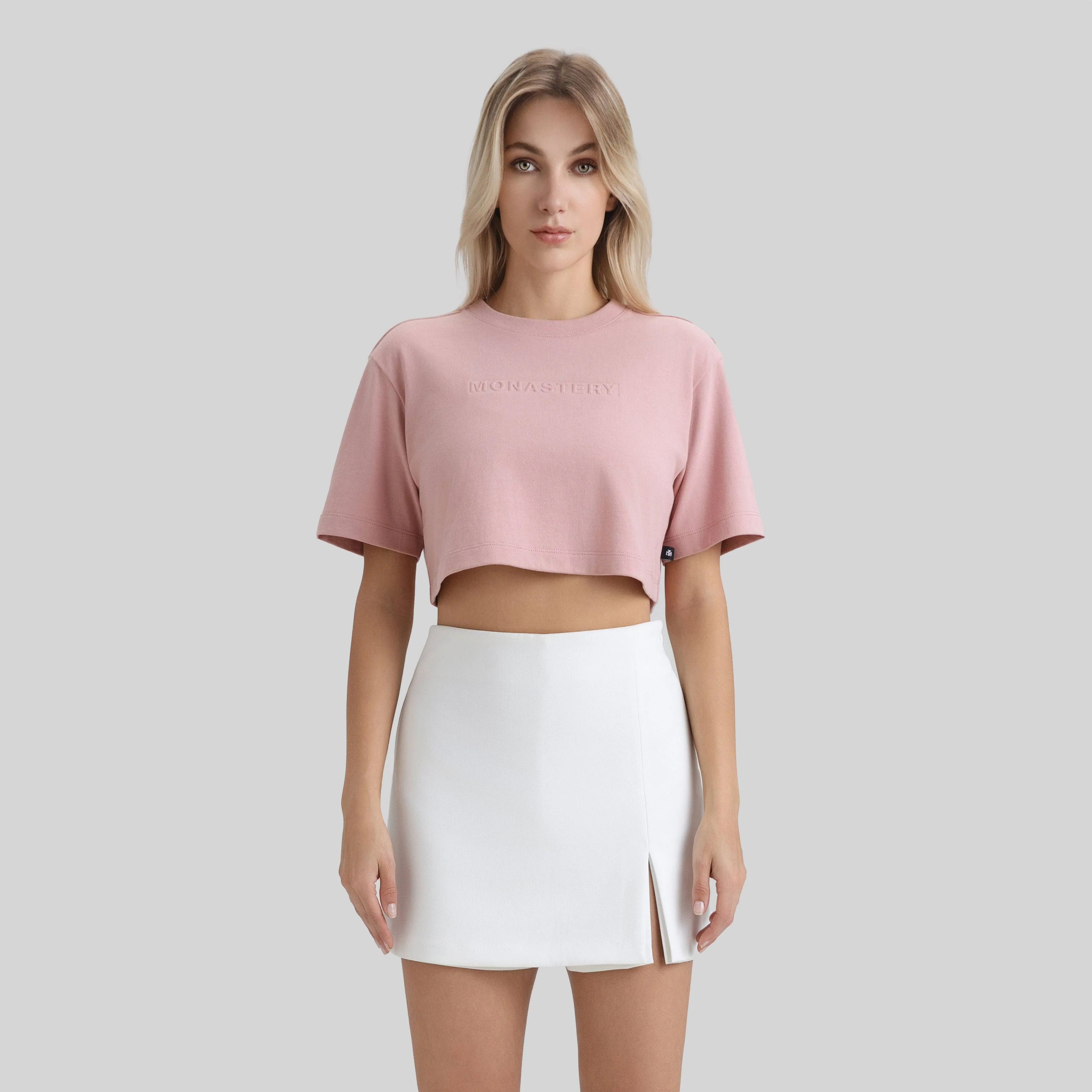 ALAIN CROP TOP BRIDAL ROSE