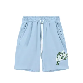 AMIRI Letter Logo Embroidery Shorts Blue
