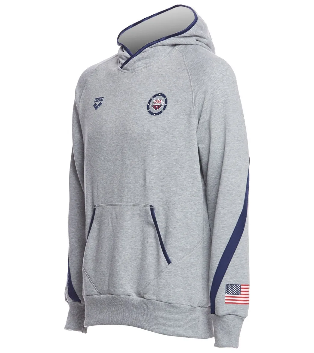 Arena Unisex National Team Hoodie Medium Grey Melange/Navy