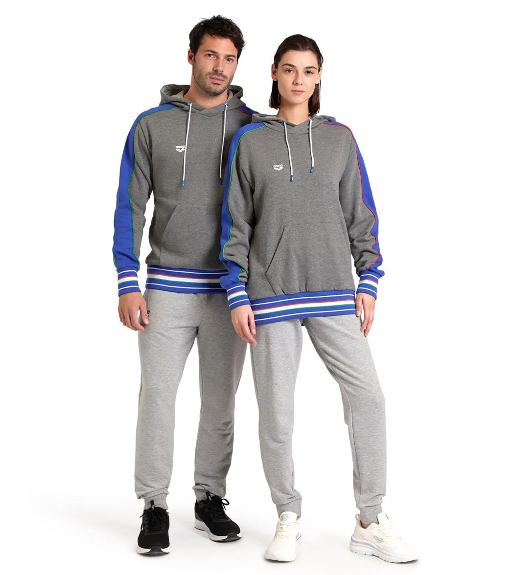 Arena Unisex Pullover Hoodie Dark Grey Heather/Royal