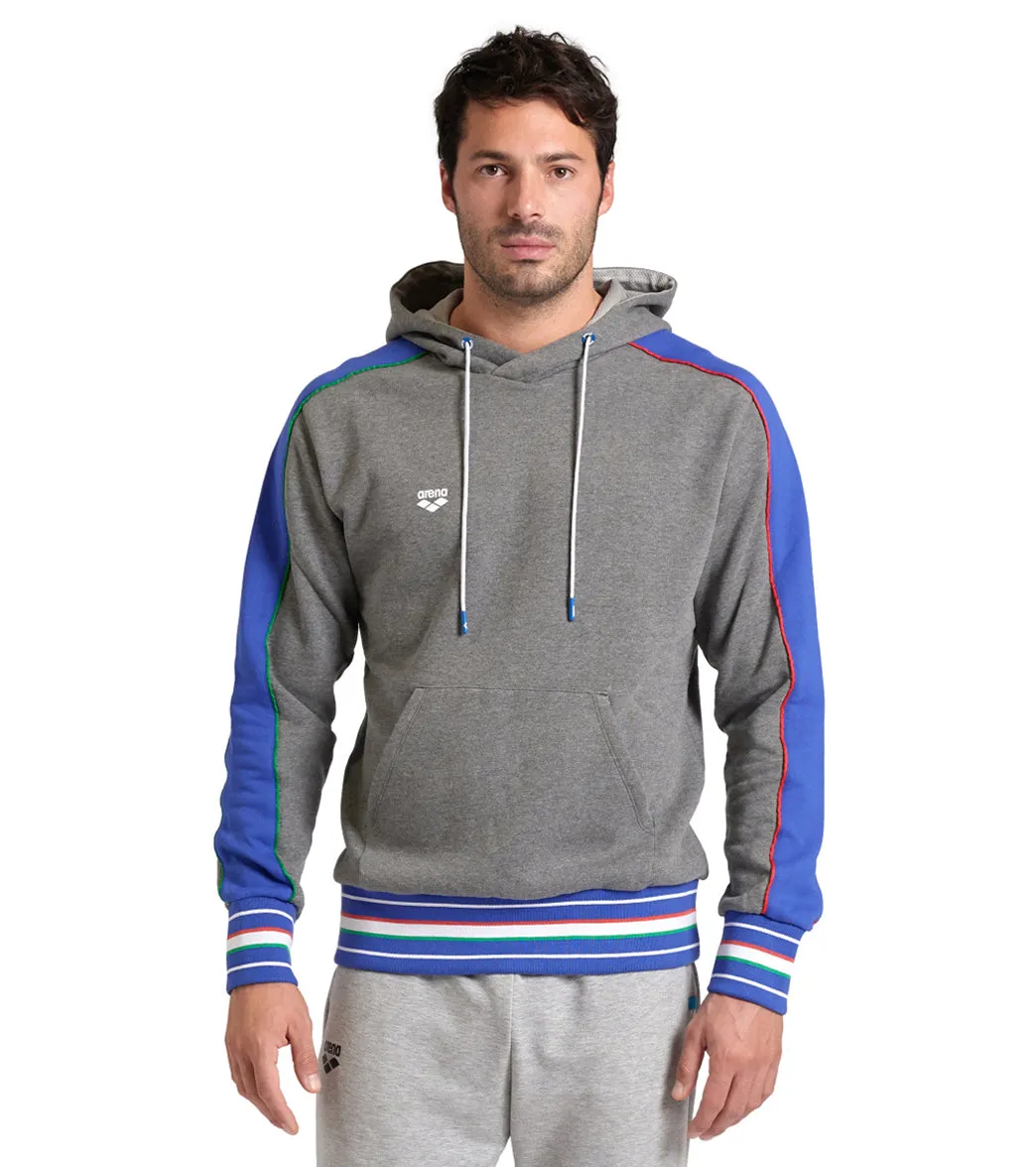 Arena Unisex Pullover Hoodie Dark Grey Heather/Royal