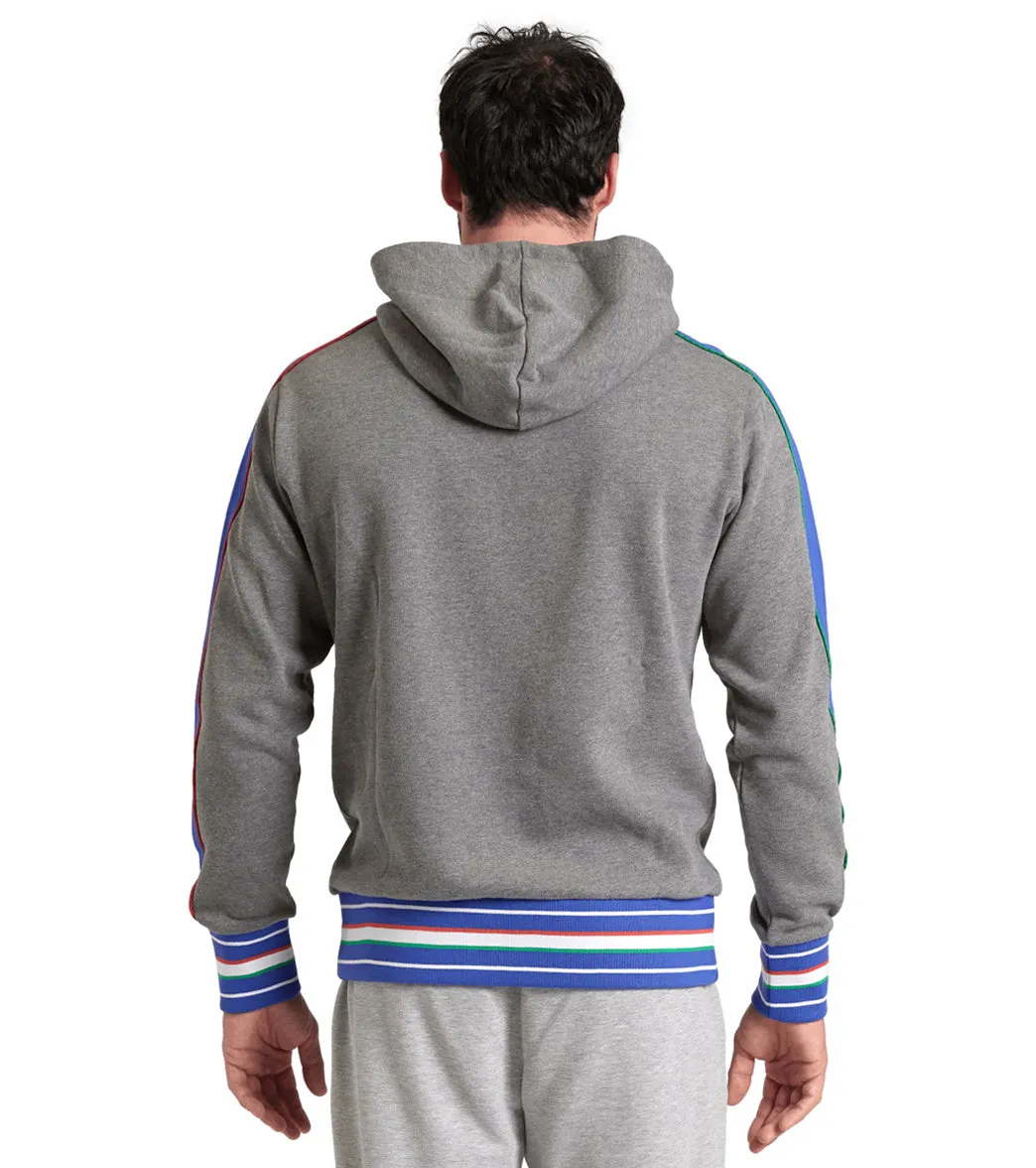 Arena Unisex Pullover Hoodie Dark Grey Heather/Royal