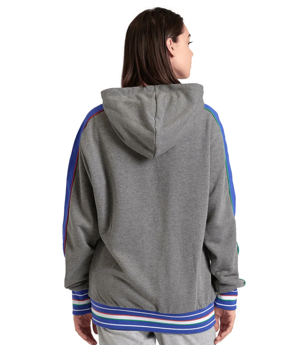 Arena Unisex Pullover Hoodie Dark Grey Heather/Royal