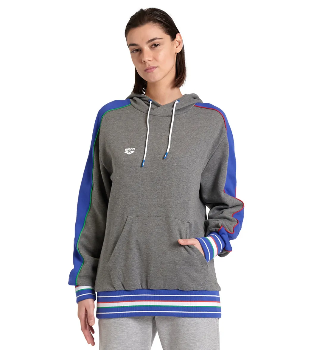 Arena Unisex Pullover Hoodie Dark Grey Heather/Royal