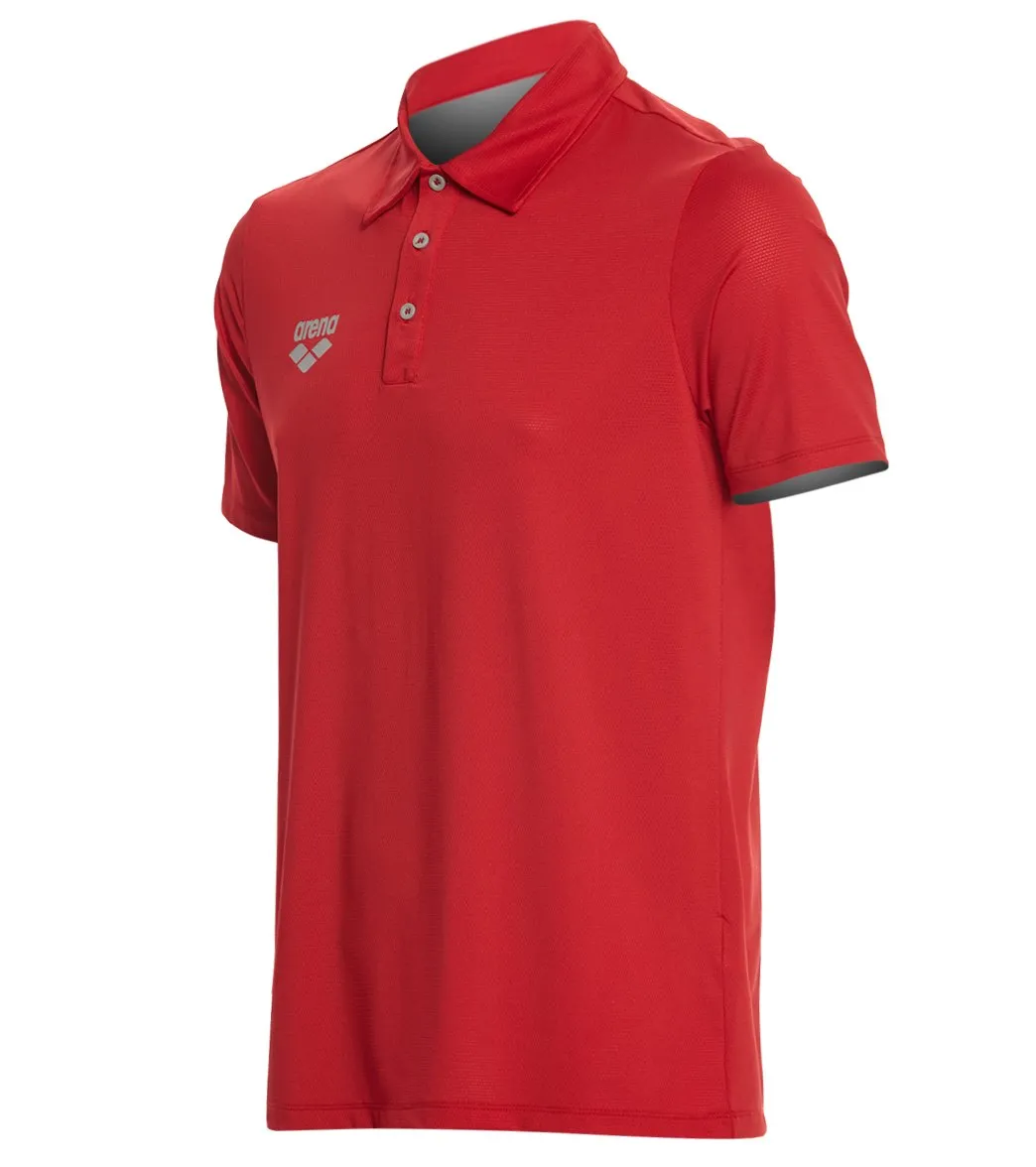 Arena Unisex Team Line Tech Short Sleeve Polo Red