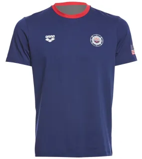 Arena Unisex USA Swimming Tee Navy/Red