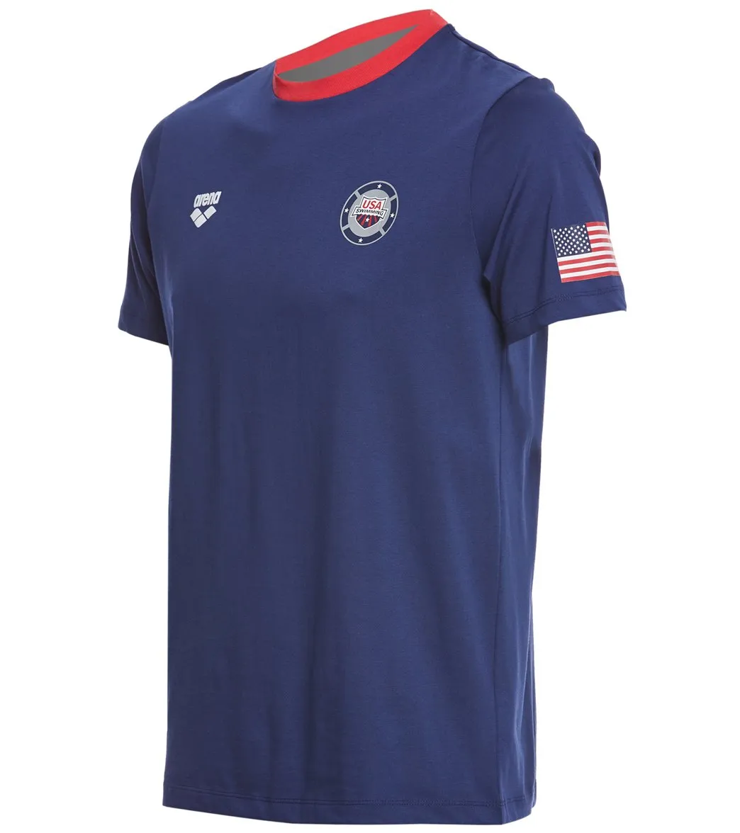 Arena Unisex USA Swimming Tee Navy/Red