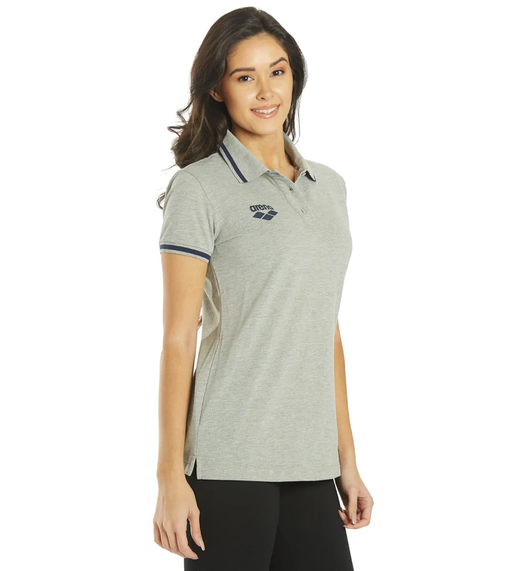 Arena Women's Team Line Short Sleeve Polo Medium Grey Melange