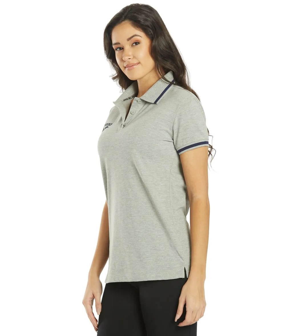 Arena Women's Team Line Short Sleeve Polo Medium Grey Melange