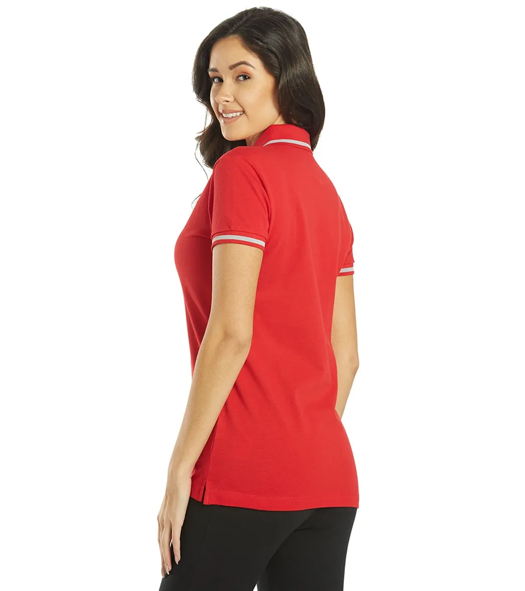 Arena Women's Team Line Short Sleeve Polo Red