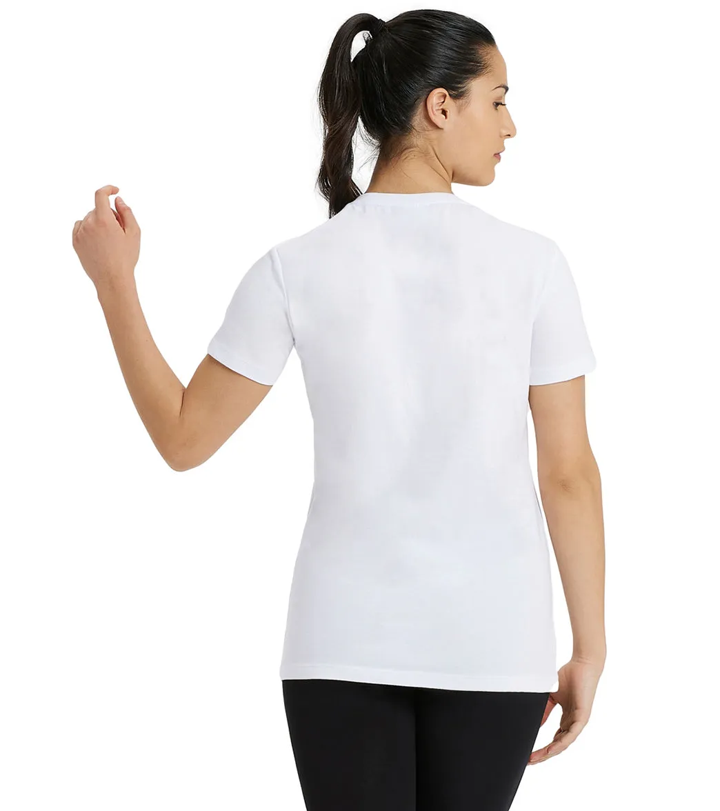 Arena Women's Team Panel Short Sleeve T-Shirt White