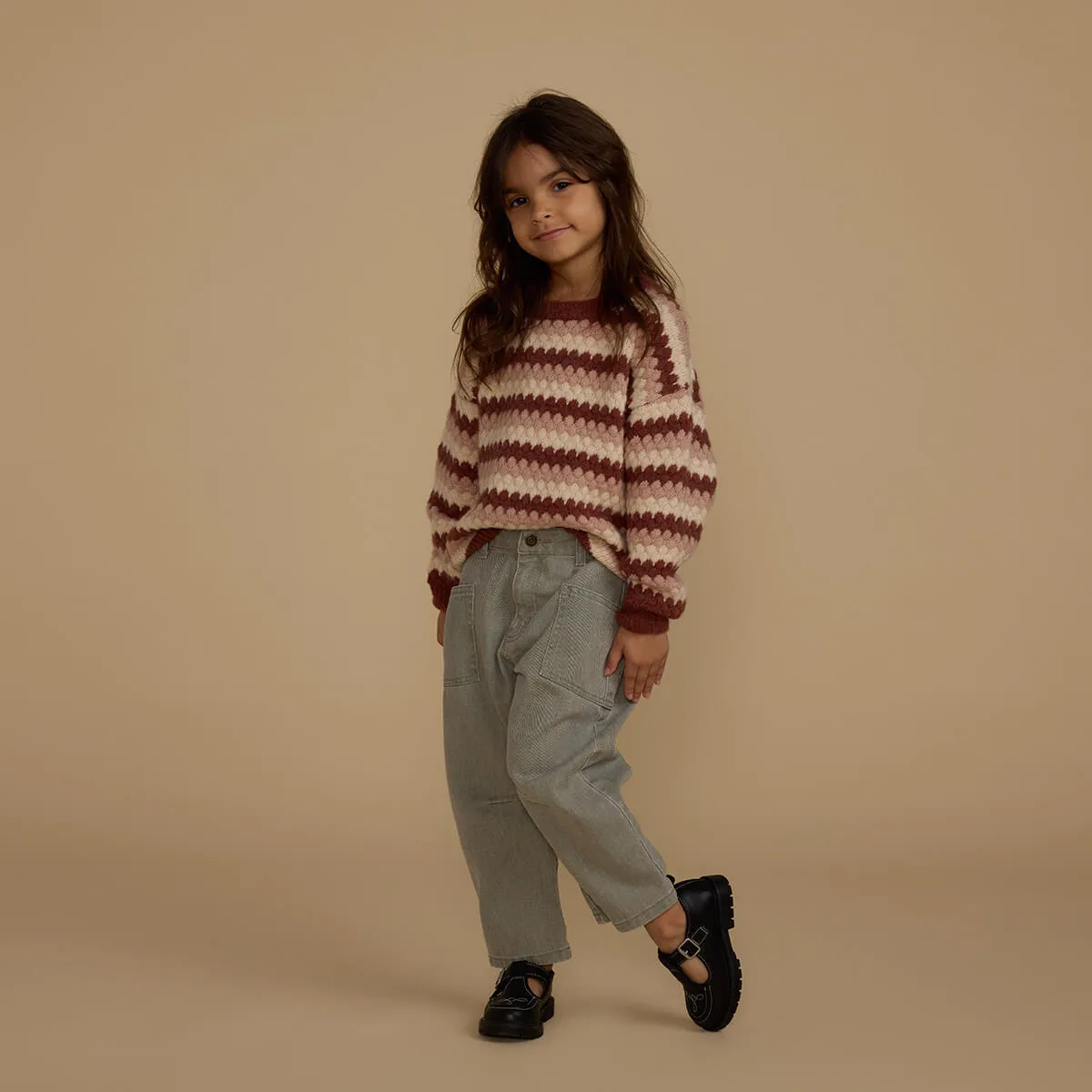 Aspen Sweater in Multi Stripe by Rylee & Cru