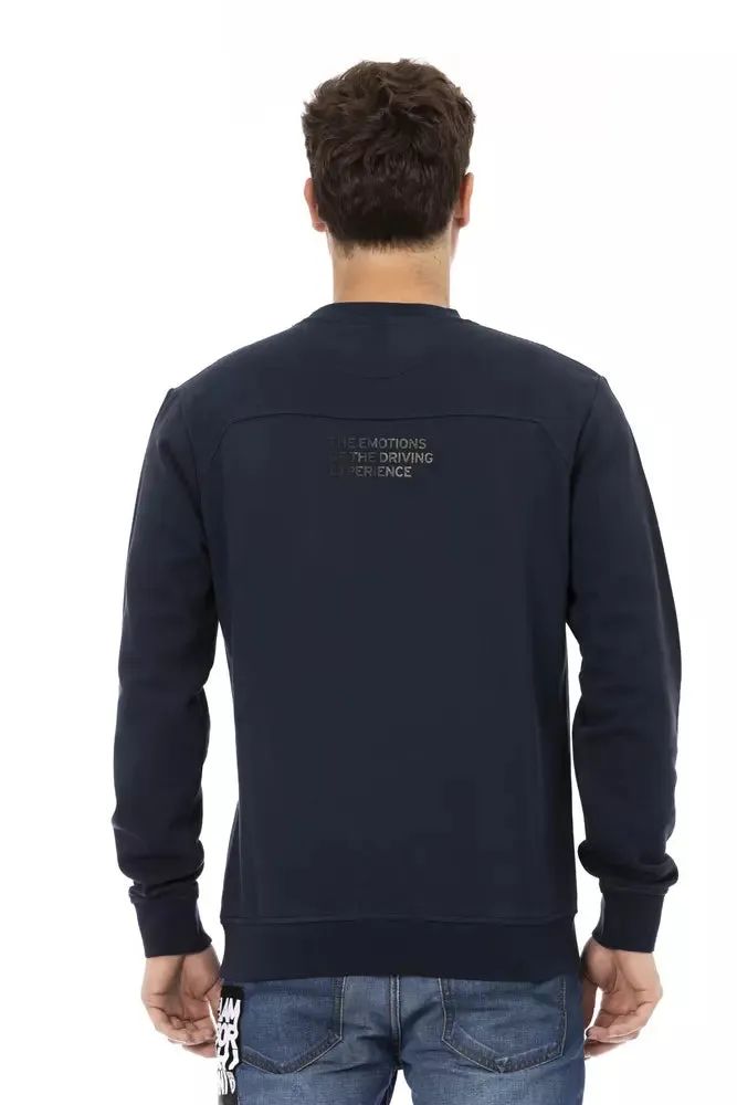 Automobili Lamborghini Blue Cotton Men Men's Sweater
