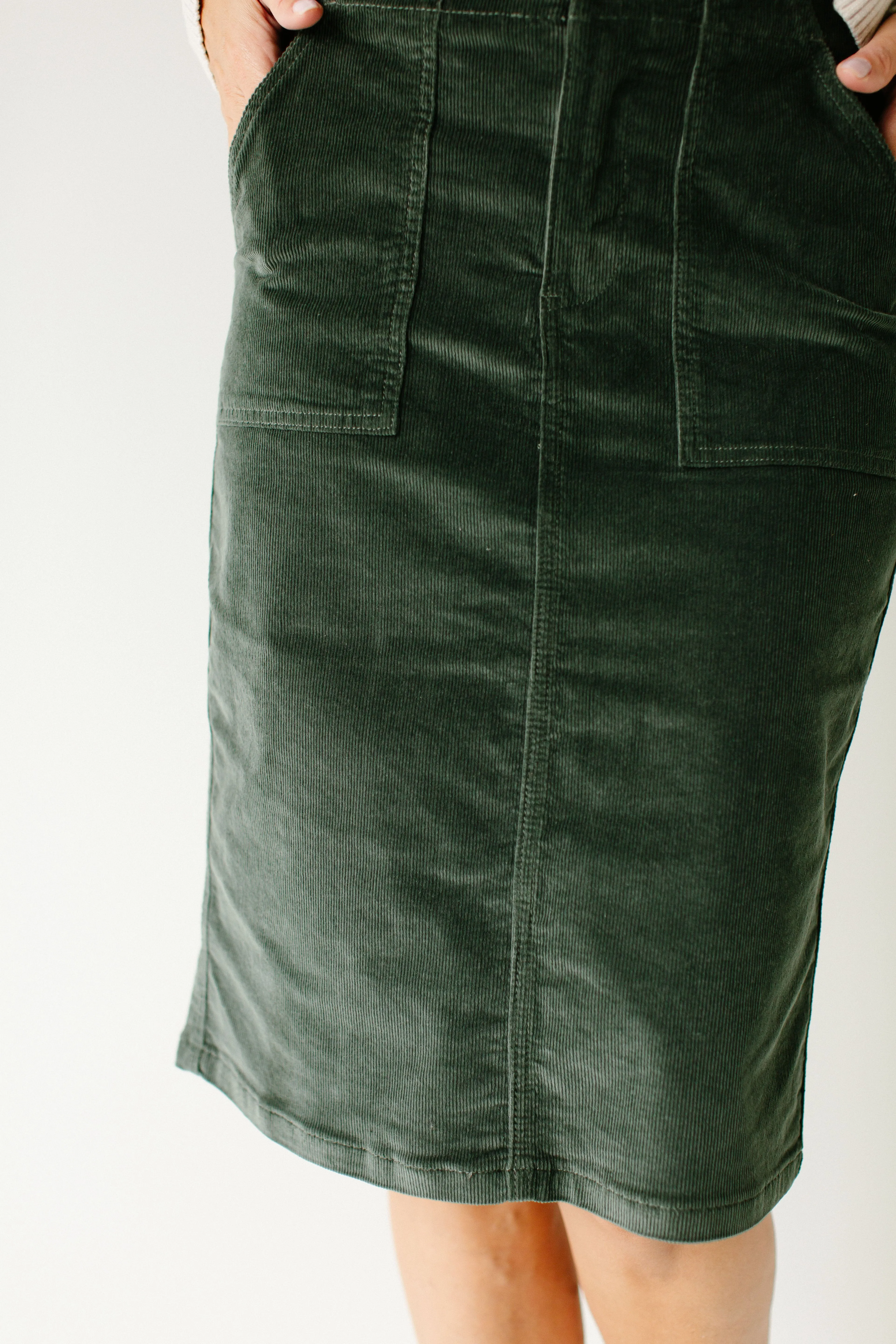 'Autumn' Corduroy Knee Length Skirt