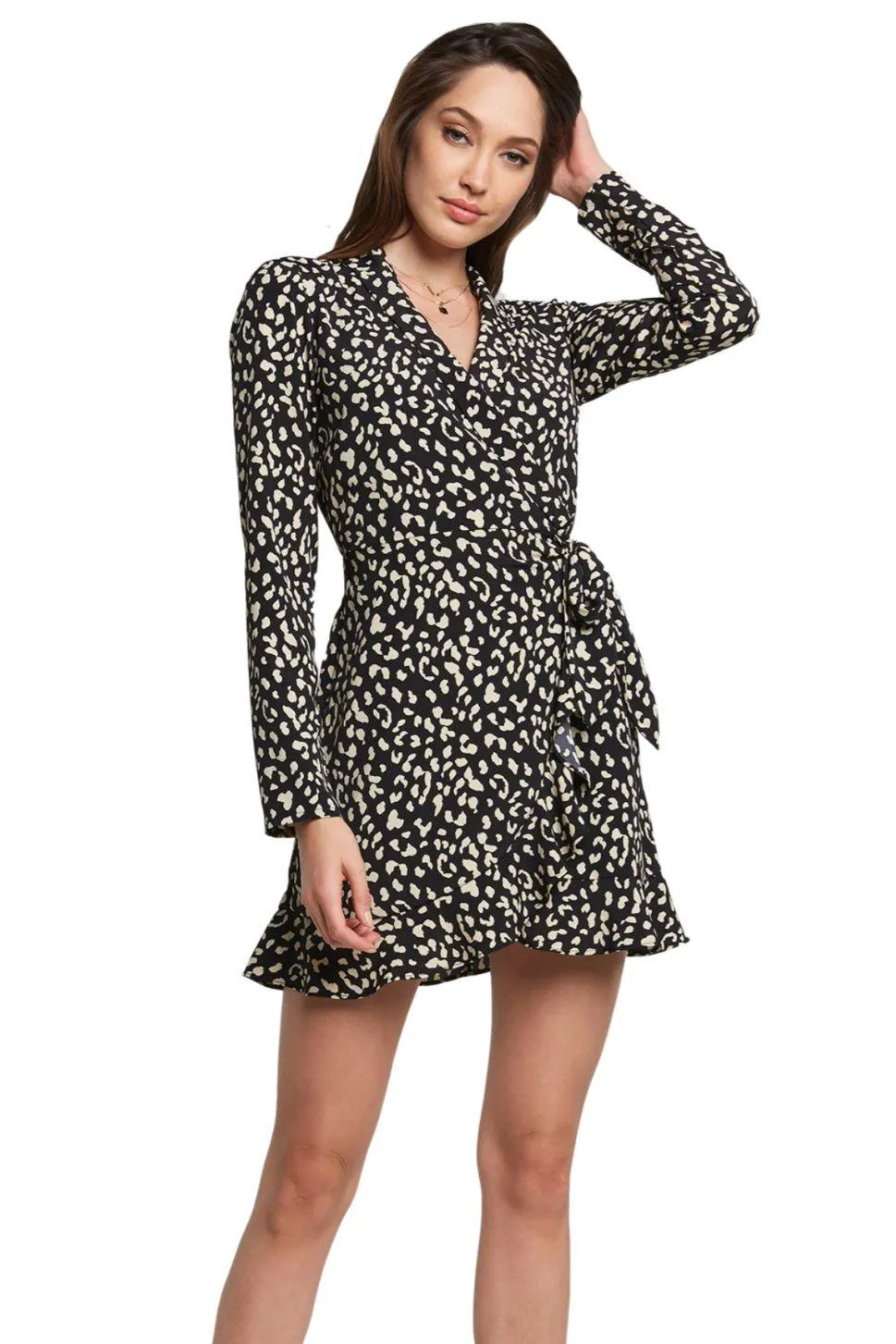 B&W Leo Wrap Dress