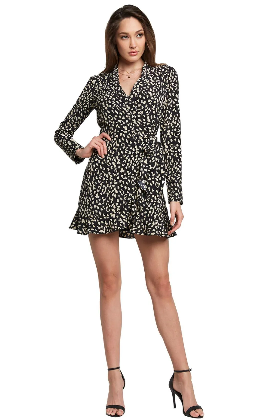 B&W Leo Wrap Dress