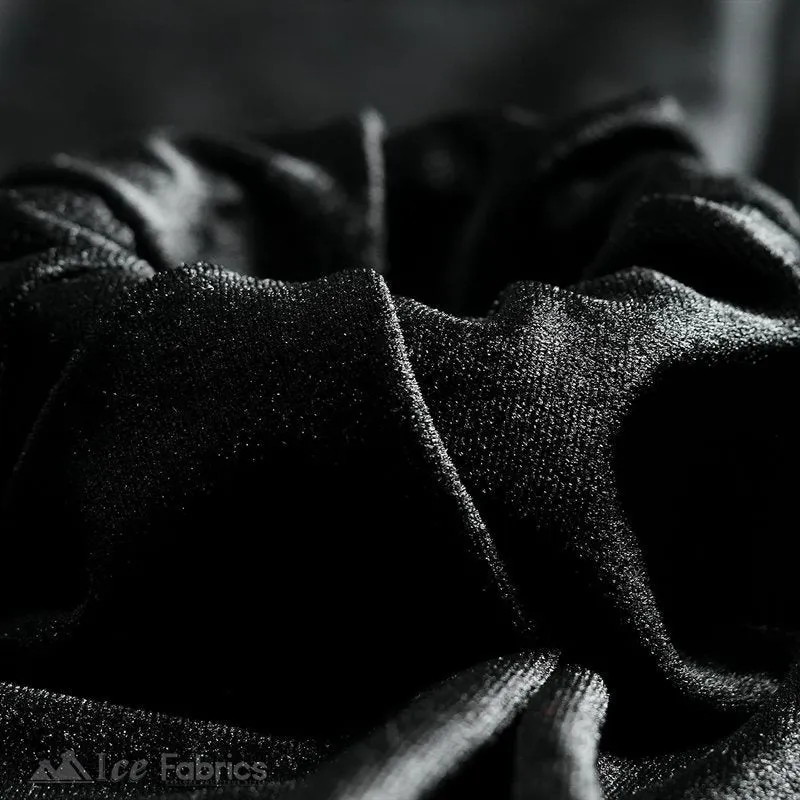 Black Stretch Velvet Fabric Soft and Smooth