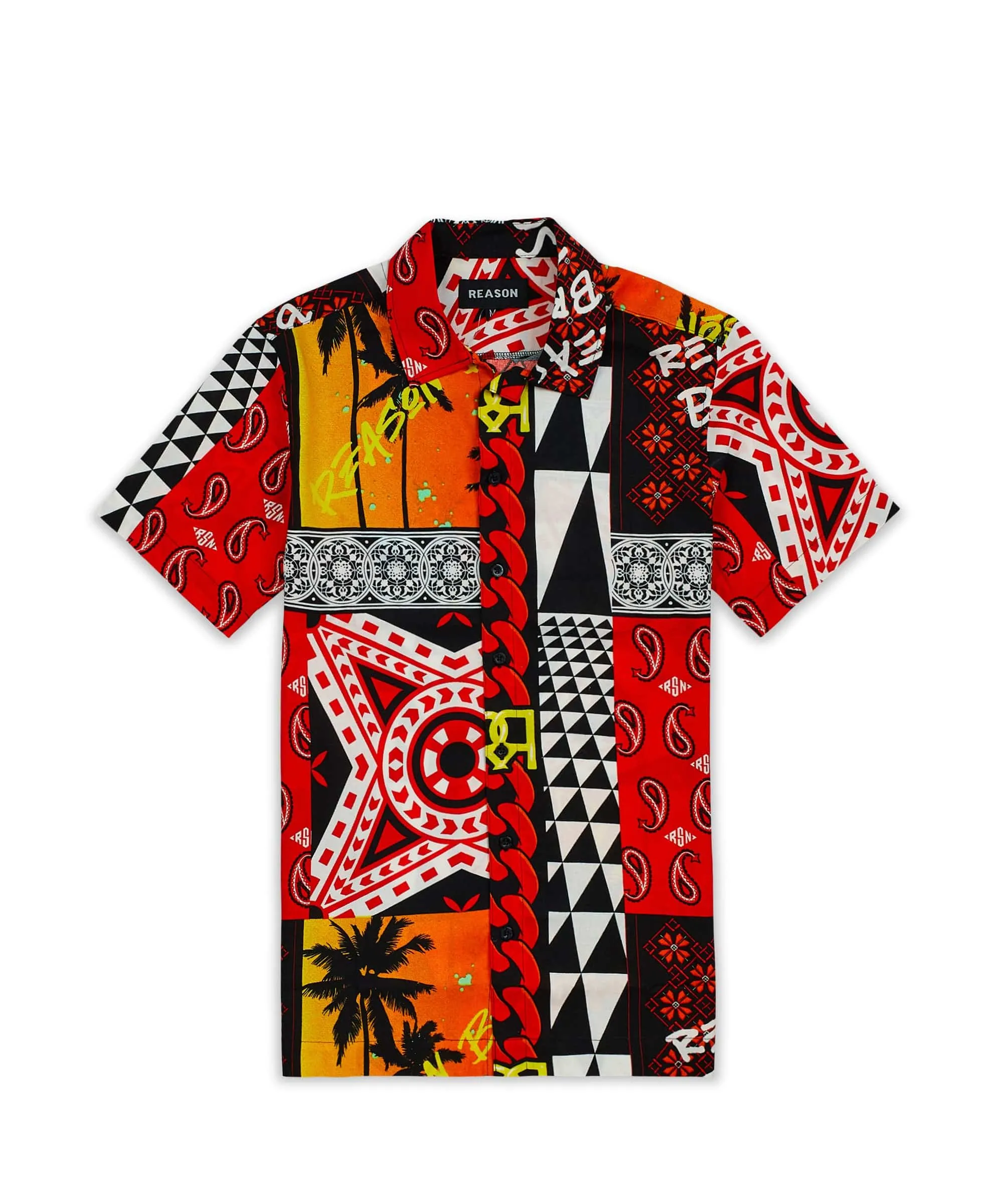 Blaze Geometric Allover Print Short Sleeve Shirt