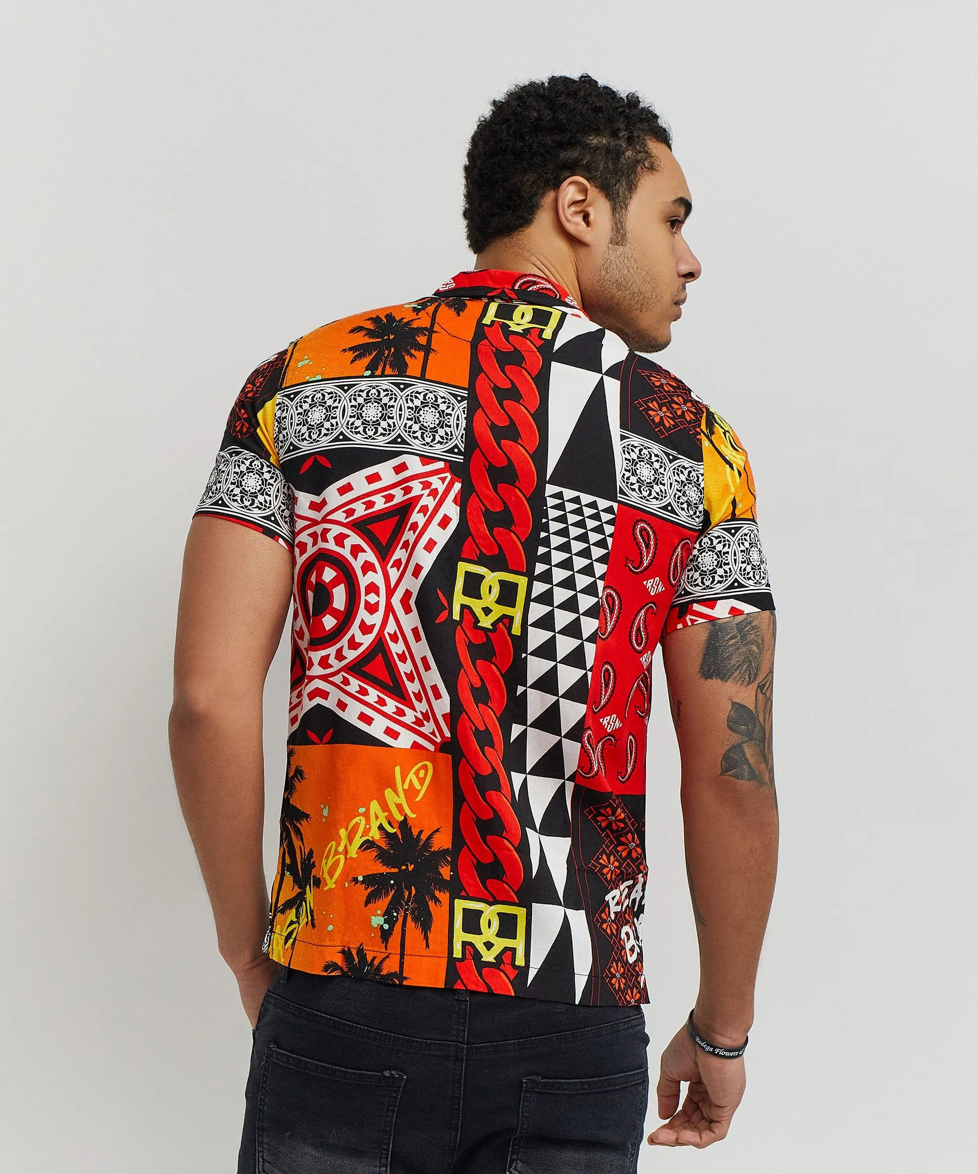 Blaze Geometric Allover Print Short Sleeve Shirt