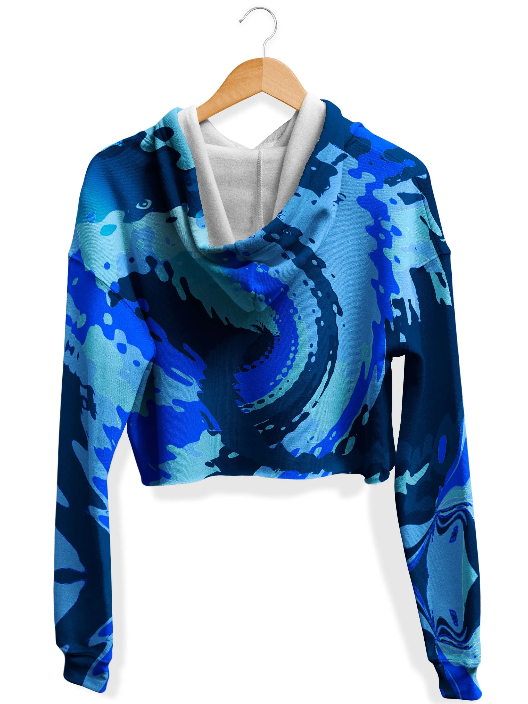 Blue Magic Fleece Crop Hoodie