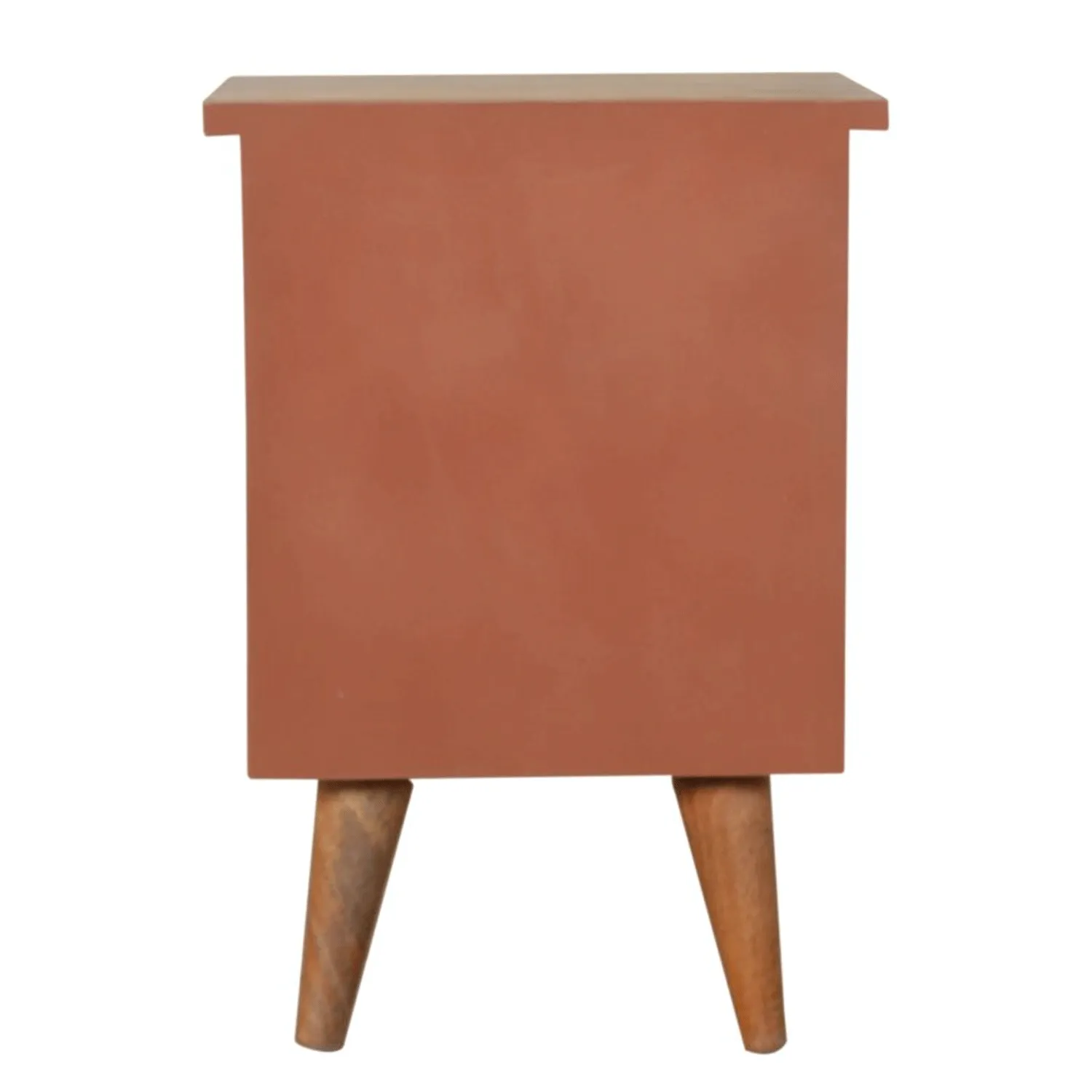 Bourton Red Painted 2 Drawers Bedside Table