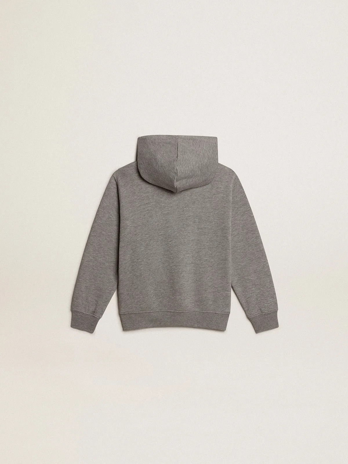 Boys’ gray cotton hooded sweatshirt