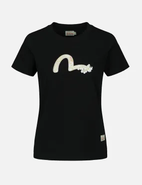 Brocade Seagull Appliqué T-shirt