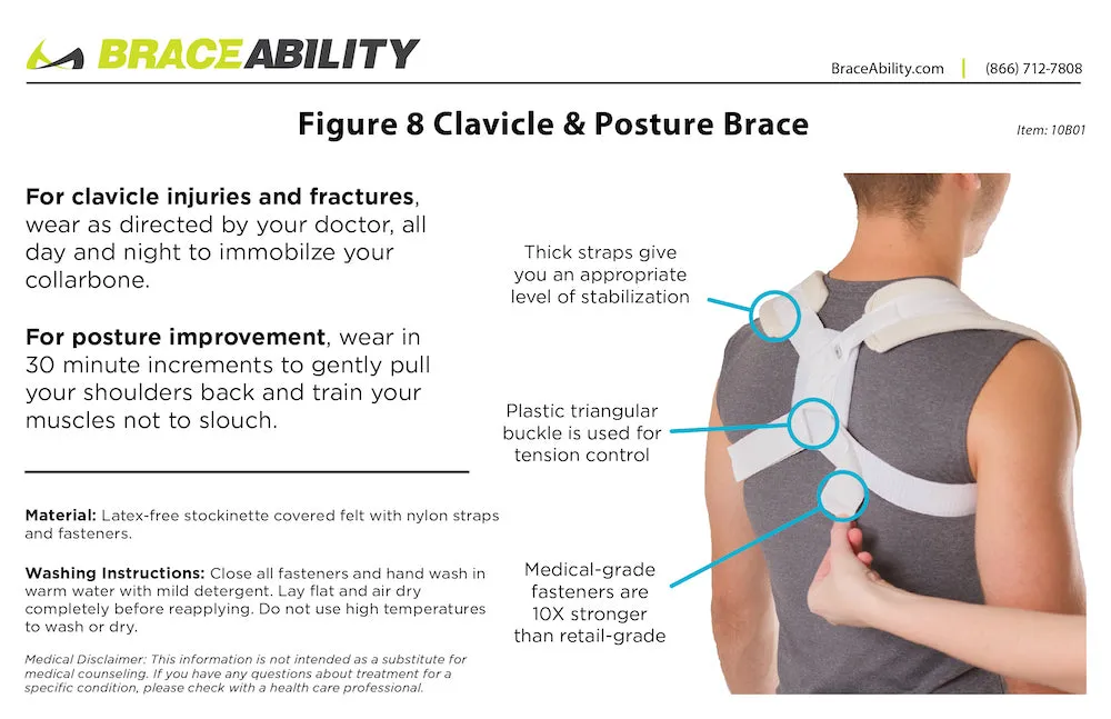Broken Clavicle Brace Figure 8 Splint for Collarbone Fractures