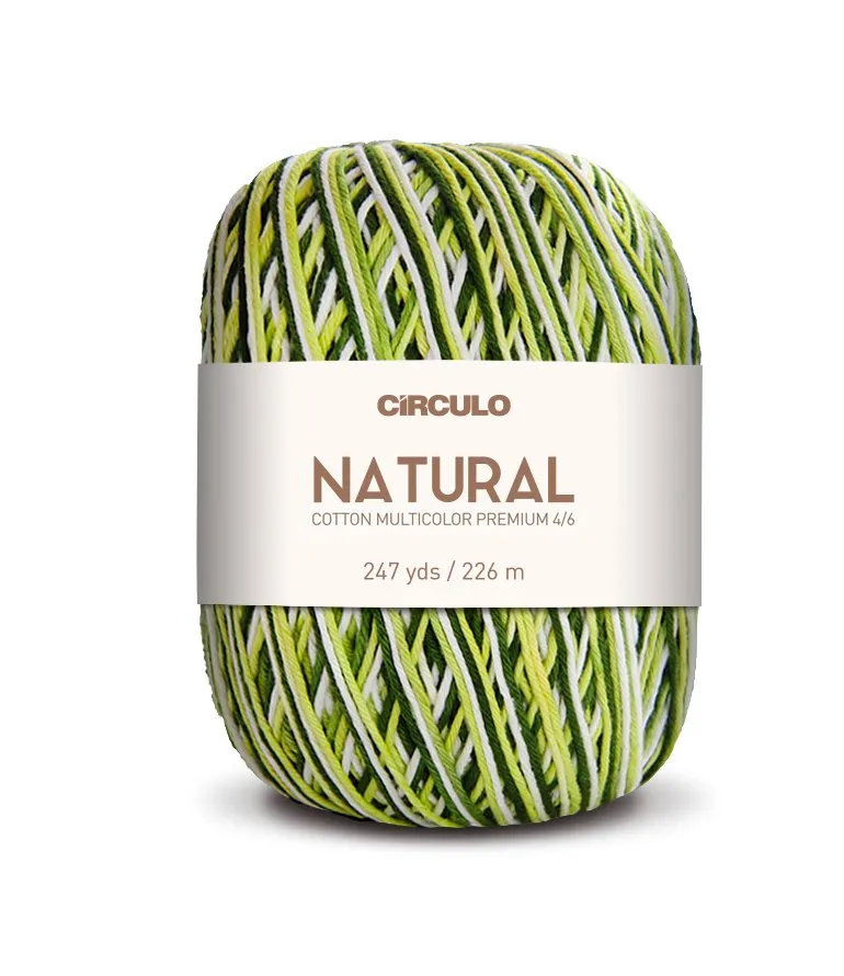 Circulo Barroco Multicolor Premium 4/6, 100% Cotton Yarn for Crochet and Knitting, 226m/200g