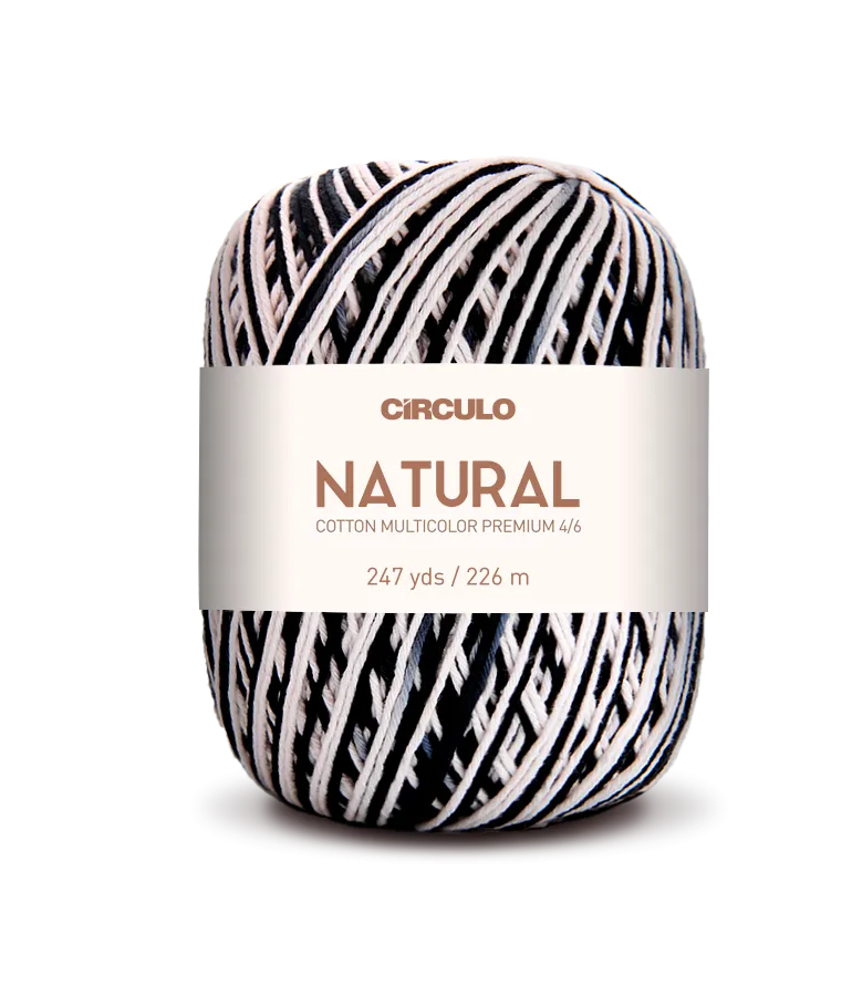 Circulo Barroco Multicolor Premium 4/6, 100% Cotton Yarn for Crochet and Knitting, 226m/200g