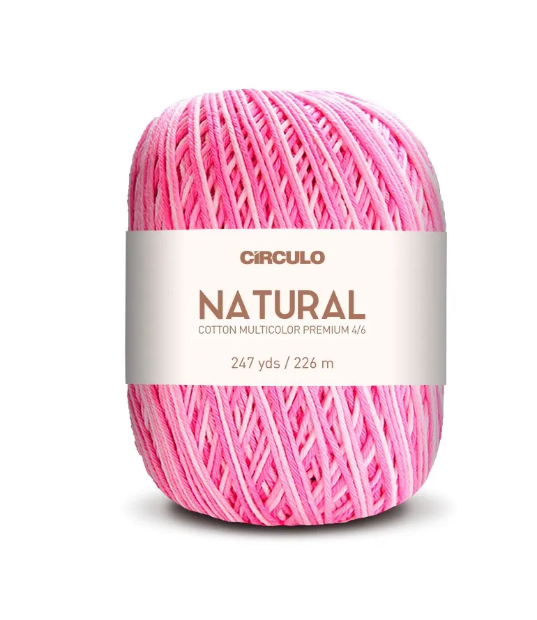Circulo Barroco Multicolor Premium 4/6, 100% Cotton Yarn for Crochet and Knitting, 226m/200g
