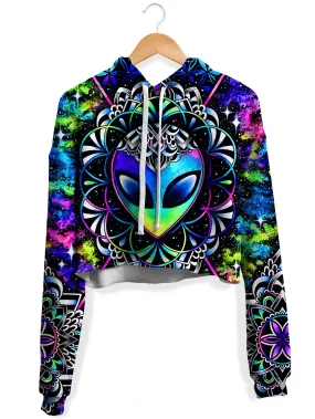 Conscious Cosmos Fleece Crop Hoodie
