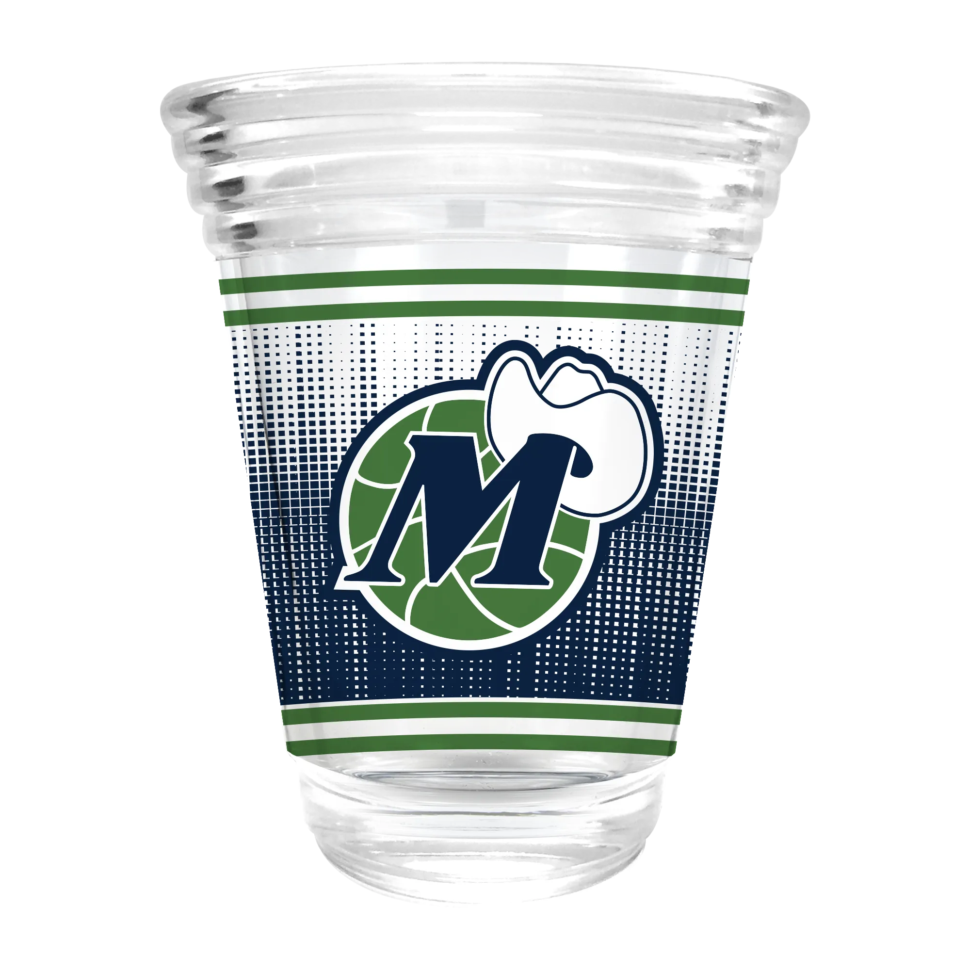 DALLAS MAVERICKS GREAT AMERICAN 2 OZ M-HAT SHOT GLASS