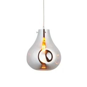 Dazzle Large Metallic Chrome Glass Ceiling Pendant Light