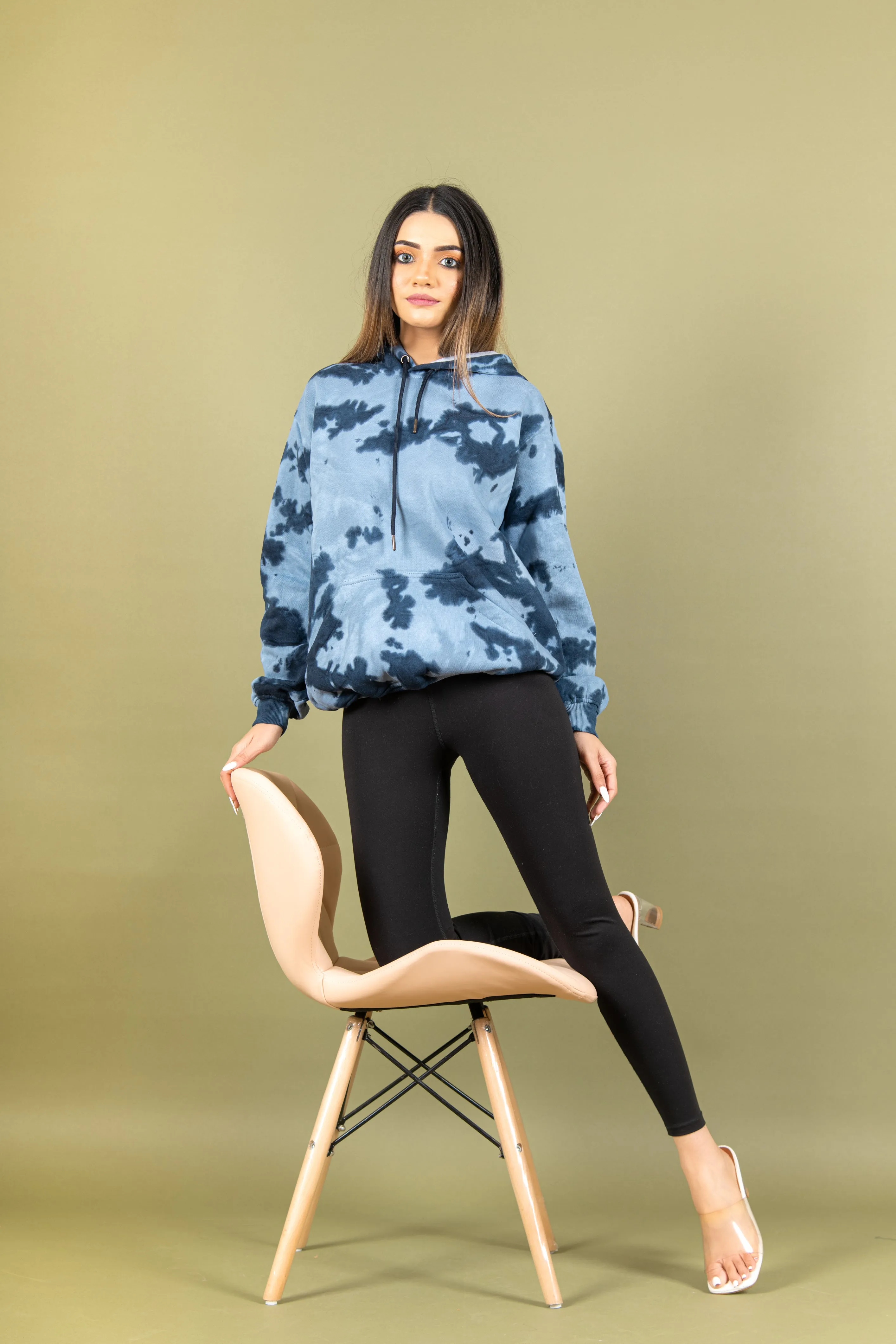 Deep Blue Tie and Dye Hoodie