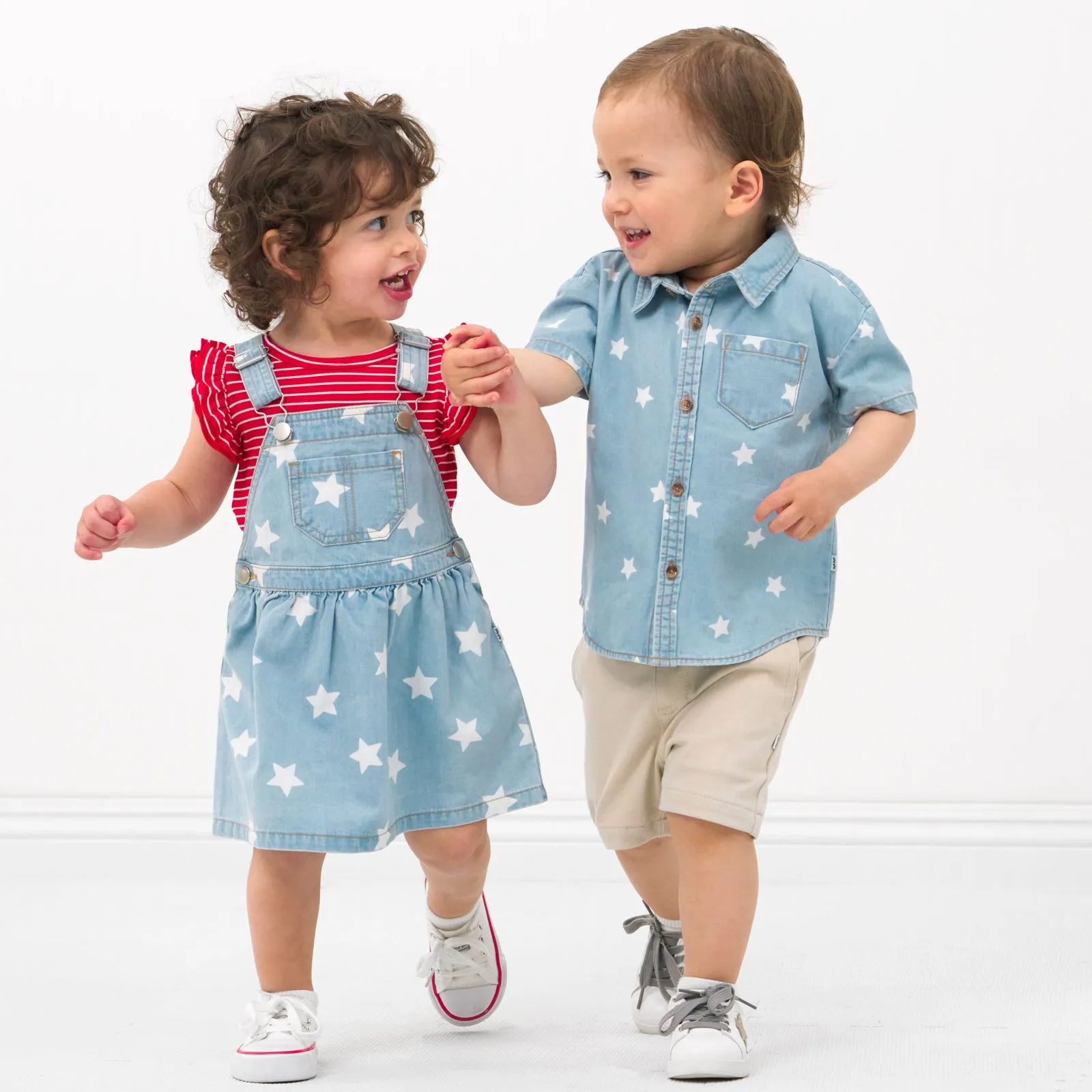 Denim Stars Button Down Polo