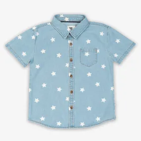 Denim Stars Button Down Polo