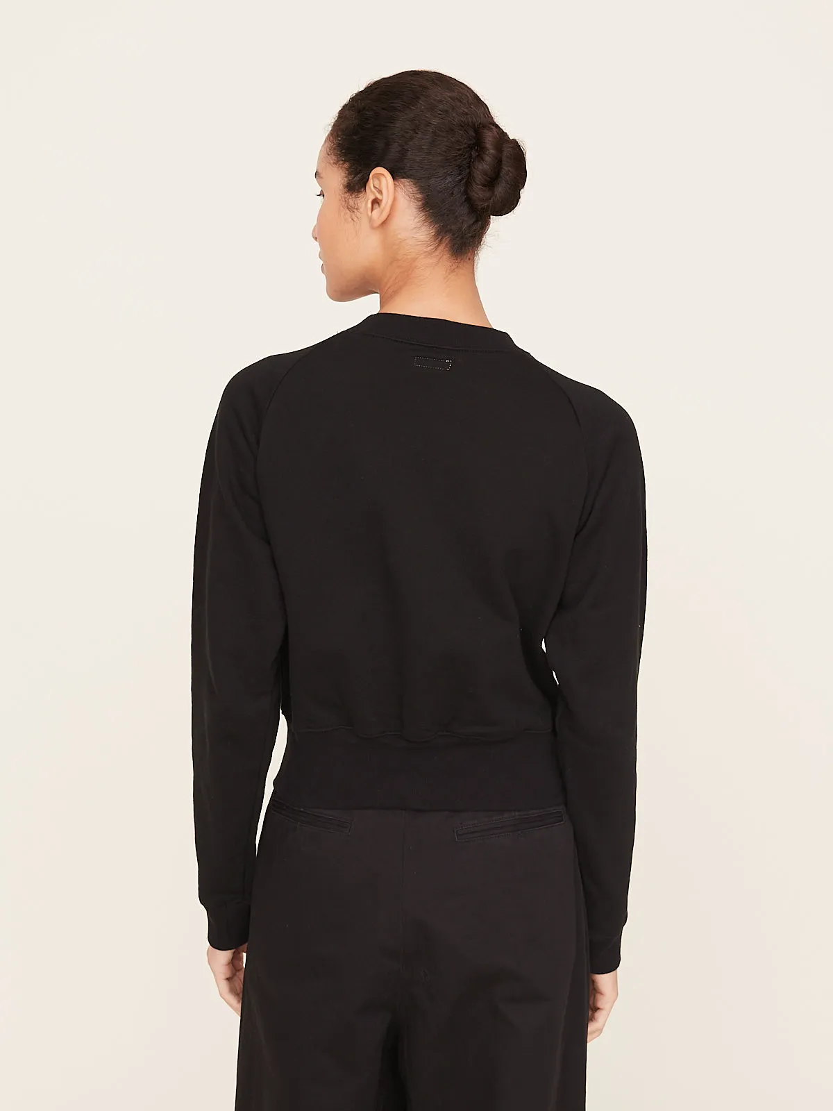 Dinky Type Eco Knit Crew Sweatshirt in Black