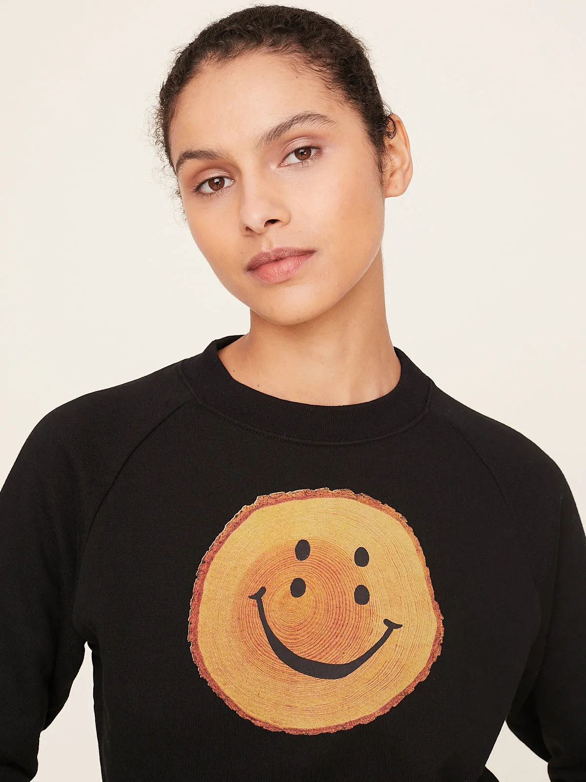 Dinky Type Eco Knit Crew Sweatshirt in Black