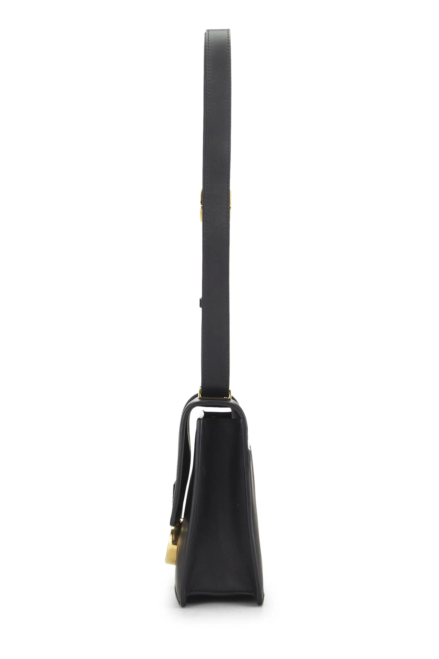 Dior,  Black Calfskin 30 Montaigne Bag, Black