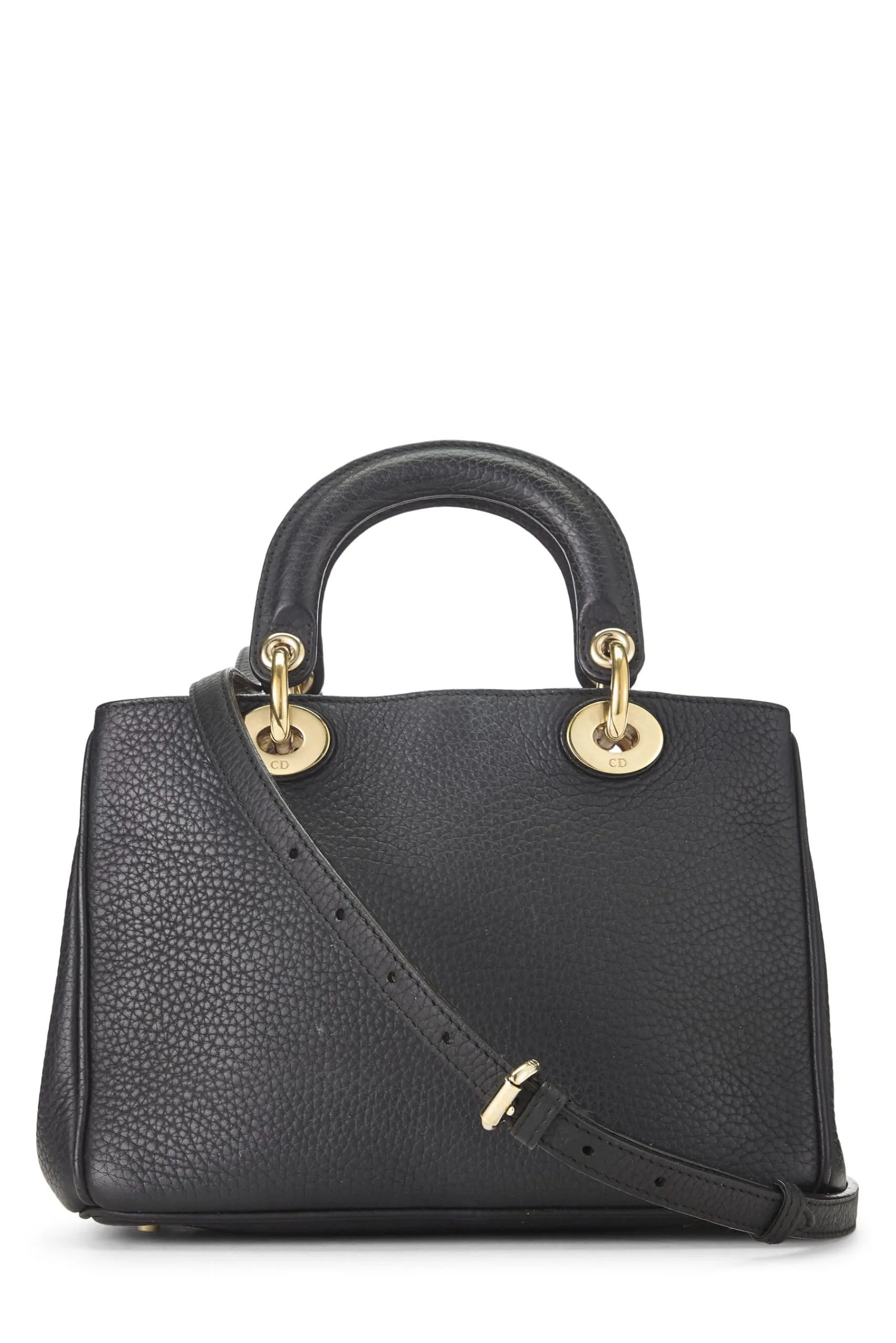 Dior,  Black Leather Diorissimo Handbag Mini, Black