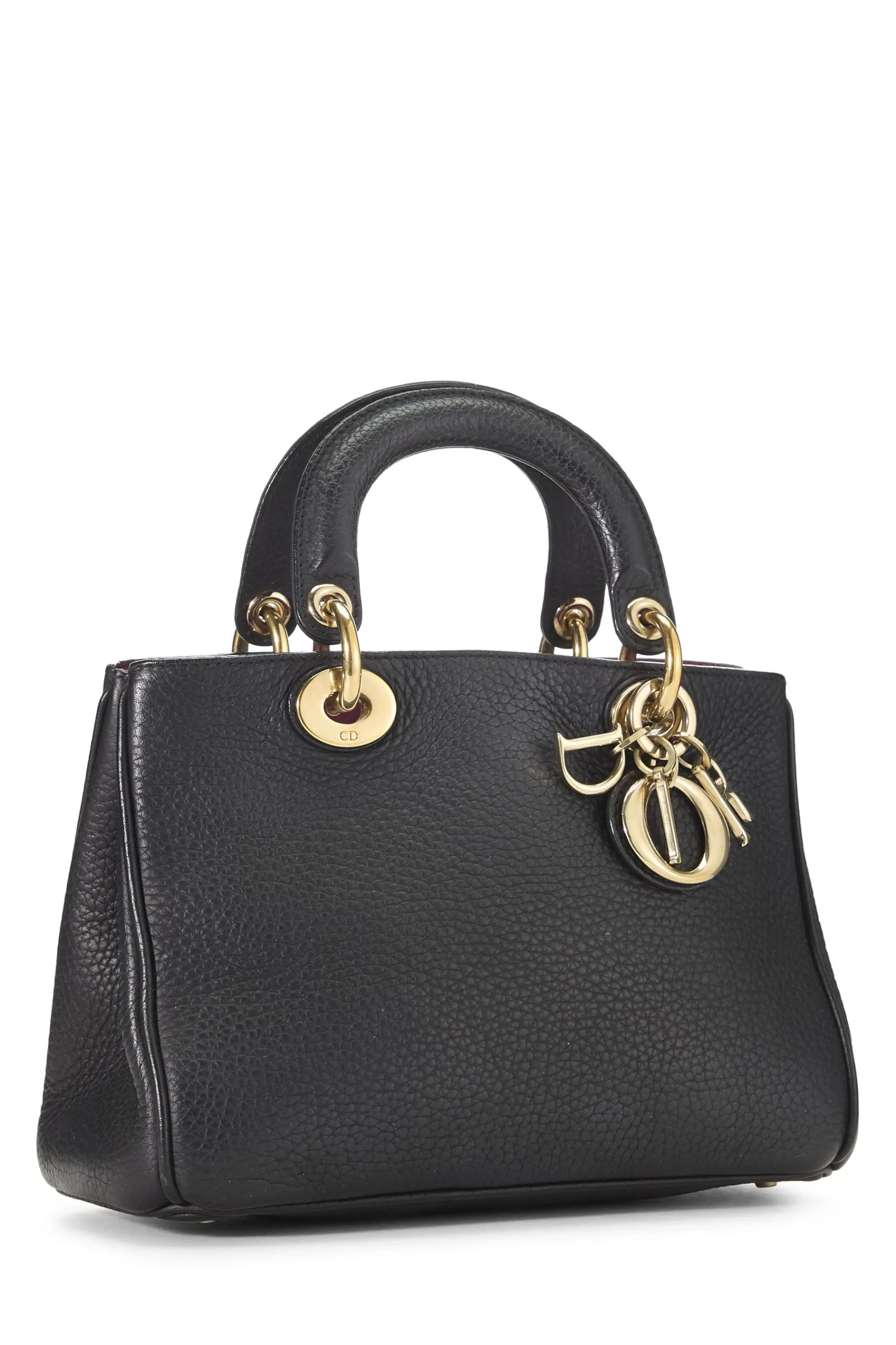 Dior,  Black Leather Diorissimo Handbag Mini, Black