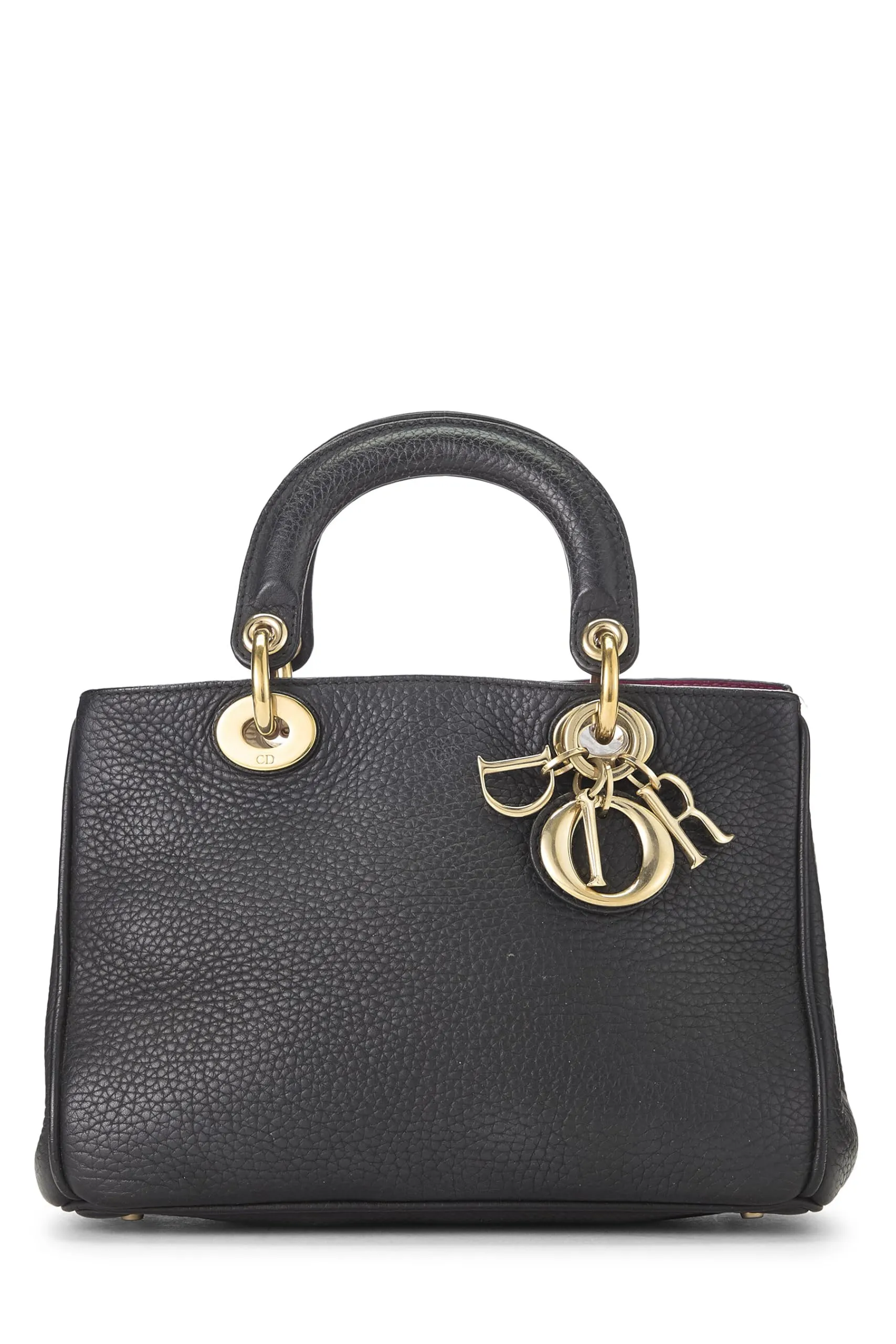 Dior,  Black Leather Diorissimo Handbag Mini, Black