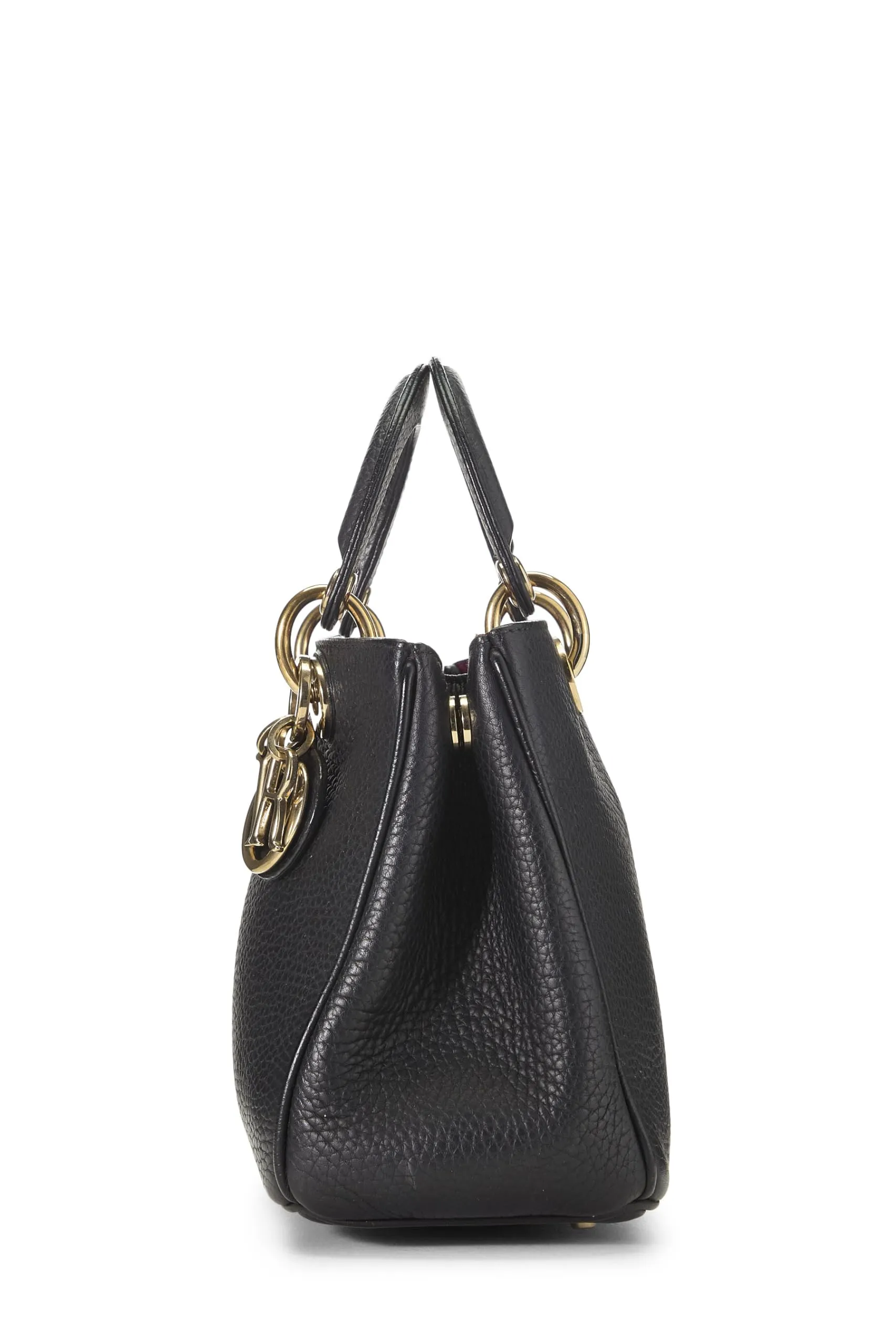 Dior,  Black Leather Diorissimo Handbag Mini, Black