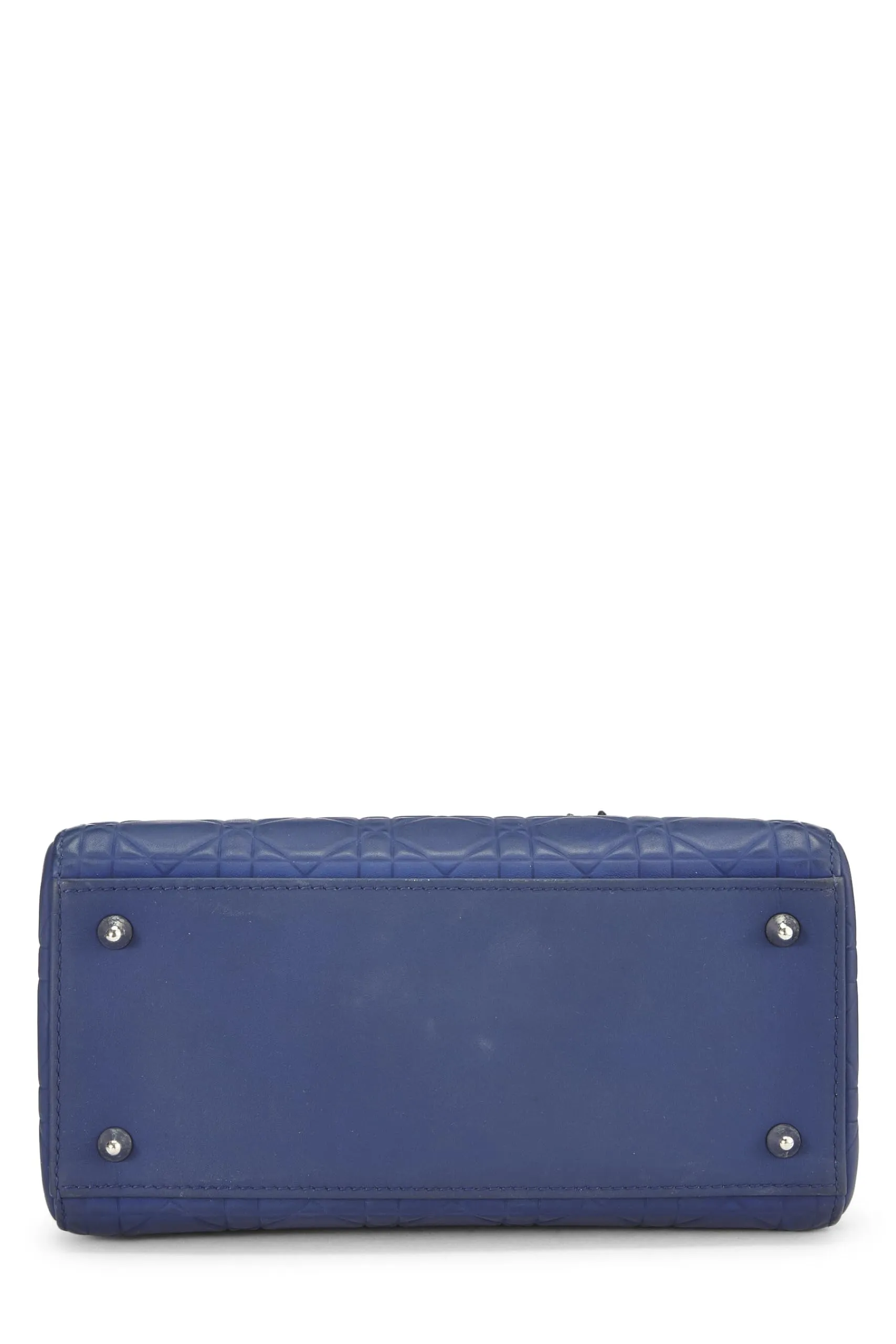 Dior,  Matte Blue Cannage Calfskin Lady Dior Medium, Blue