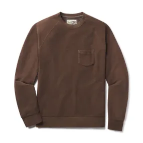 Dunlop Reverse Fleece Crew Neck - Dark Earth