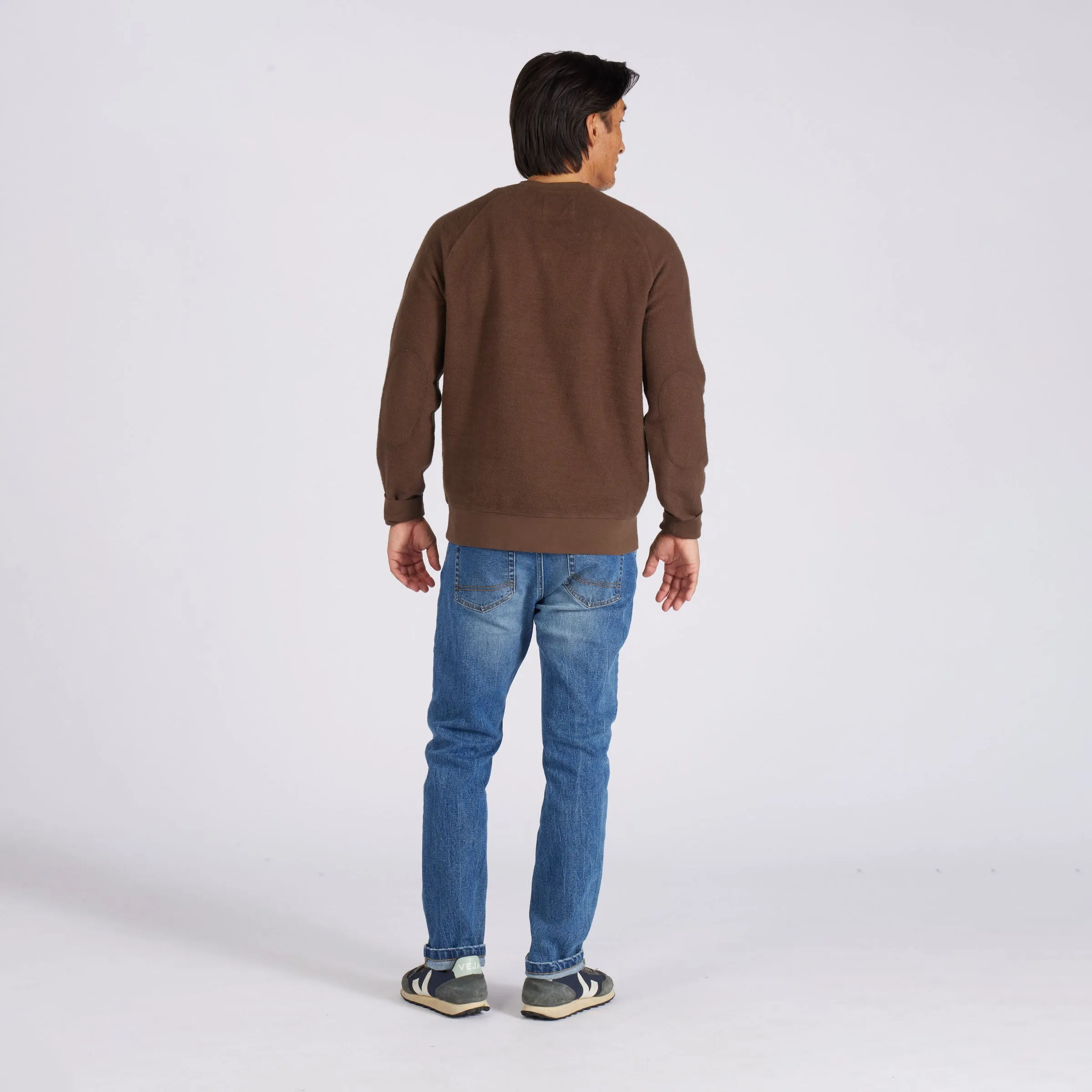 Dunlop Reverse Fleece Crew Neck - Dark Earth
